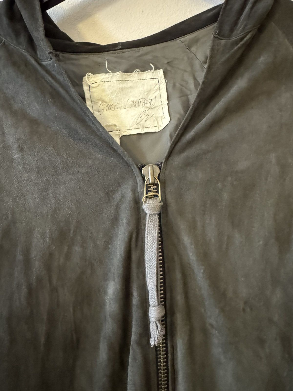 Greg Lauren The suede hoodie “coal” Size US M / EU 48-50 / 2 - 4 Thumbnail