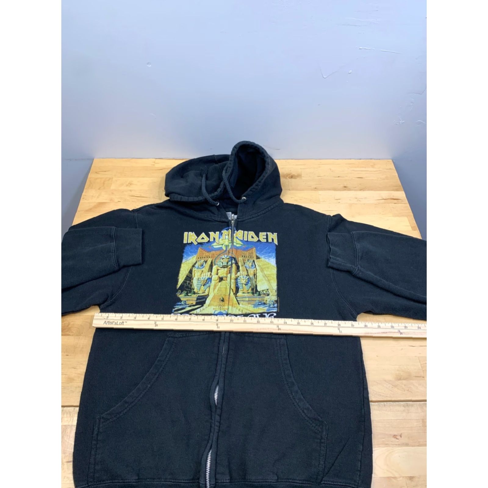 Vintage Iron Maiden Powerslave Jacket S Men Black Vintage No 84-85 Slavery Tour Rock Band Metal Shirt Size US S / EU 44-46 / 1 - 5 Thumbnail