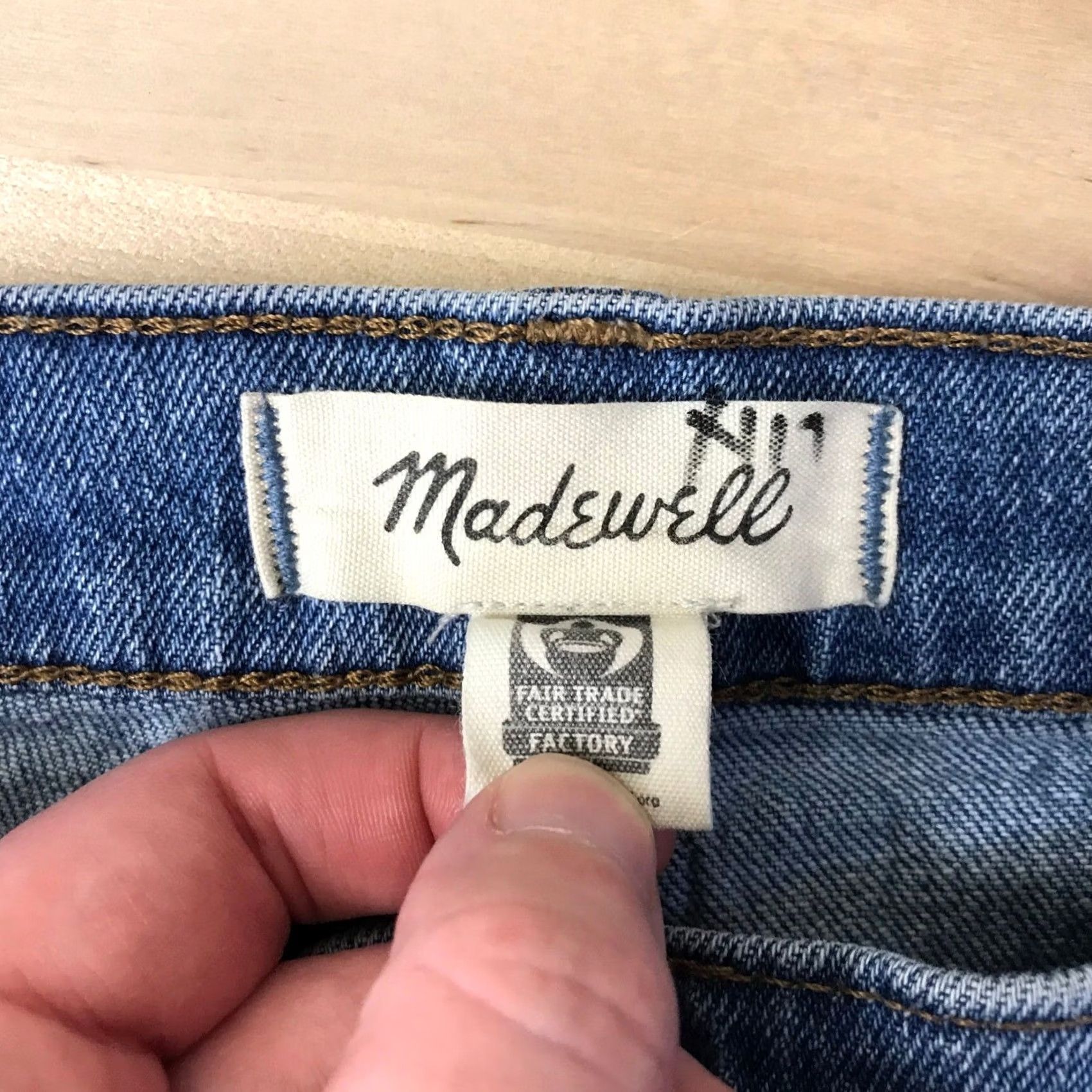 Madewell Madewell High Rise Straight Jeans Medium Wash Blue Raw Hem Size 31 Size 24" / US 00 / IT 34 - 7 Thumbnail