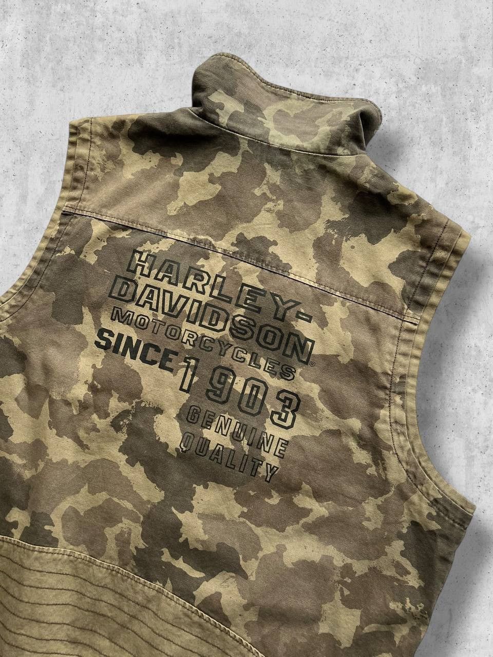 Harley Davidson HARLEY DAVIDSON military camo vest heavy vintage racing Size US XL / EU 56 / 4 - 2 Thumbnail