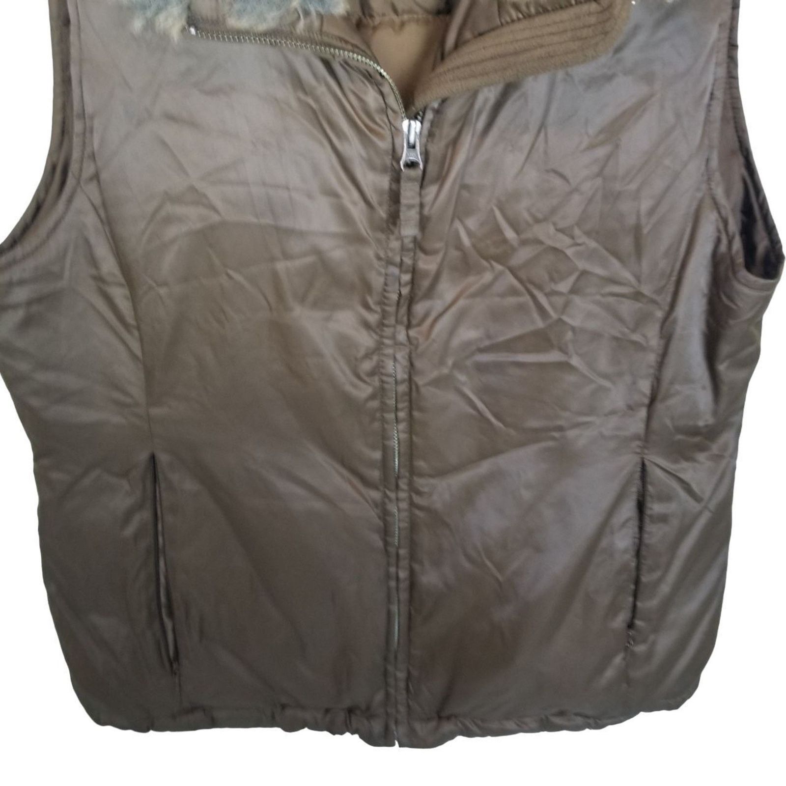 Lands' End Lands End Womens Goose Down Vest Faux Fur Collar Size S Size S / US 4 / IT 40 - 3 Thumbnail