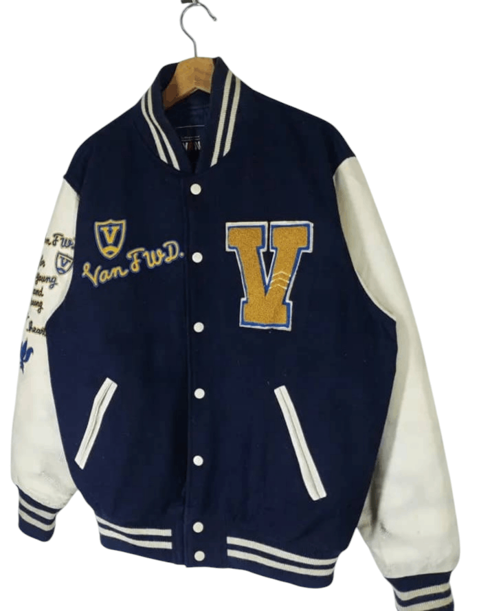 Japanese Brand Rare Vintage Van Jac Varsity Jacket Leather Size US L / EU 52-54 / 3 - 5 Thumbnail