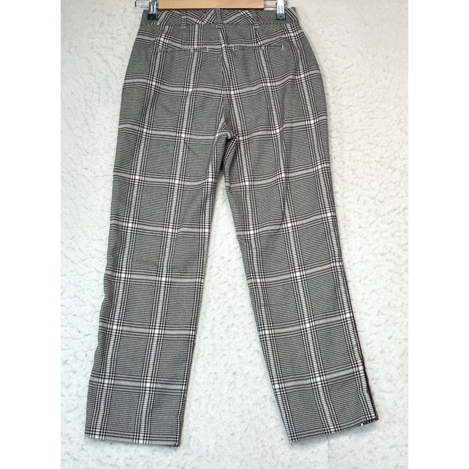 Abercrombie & Fitch Abercrombie & Fitch Pants Women's XS Plaid Brown High Rise Flare Inseam 25 in Casual Dress Pants Size 26" / US 2 / IT 38 - 2 Thumbnail