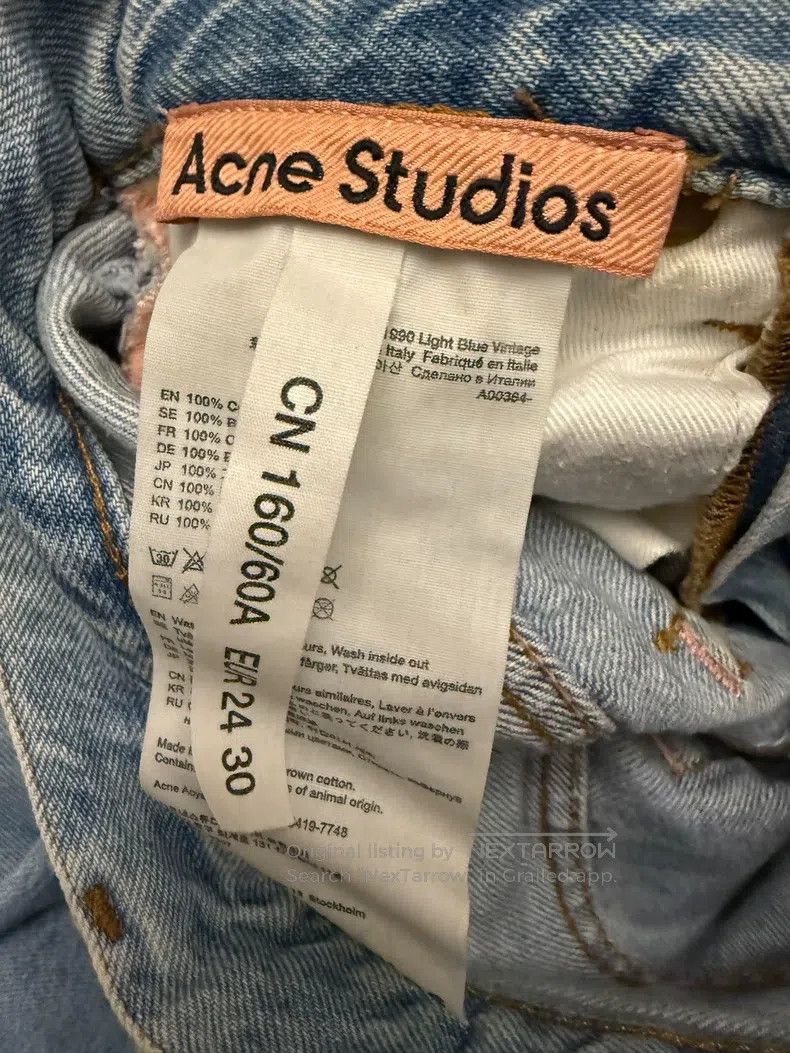 Acne Studios Acne Studios Light Blue Denim Pants Size 24" / US 00 / IT 34 - 3 Thumbnail
