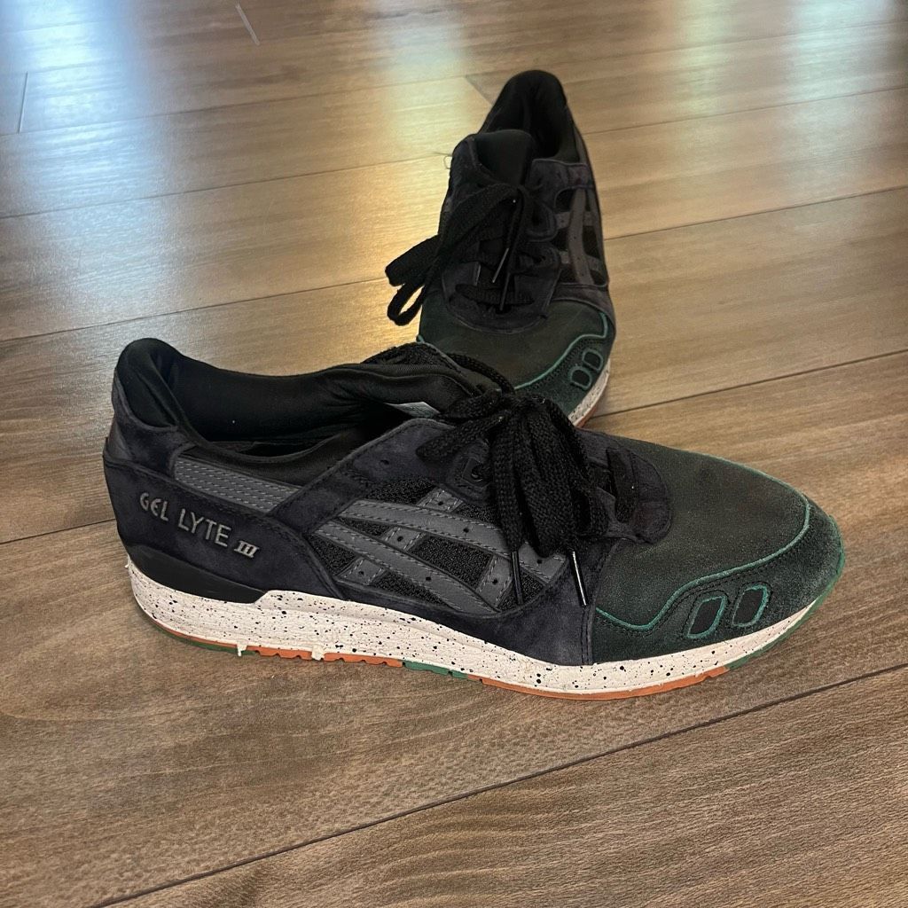 Asics Asics Gel Lyte 3 Black/ Green Casual Sneaker Men 10 Size US 10 / EU 43 - 1 Thumbnail