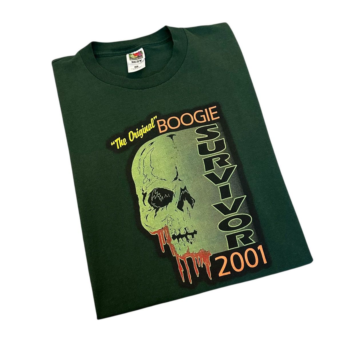 Fruit Of The Loom Vintage the original Boogie Survivor biker fest 2001 shirt Size US XXL / EU 58 / 5 - 1 Thumbnail