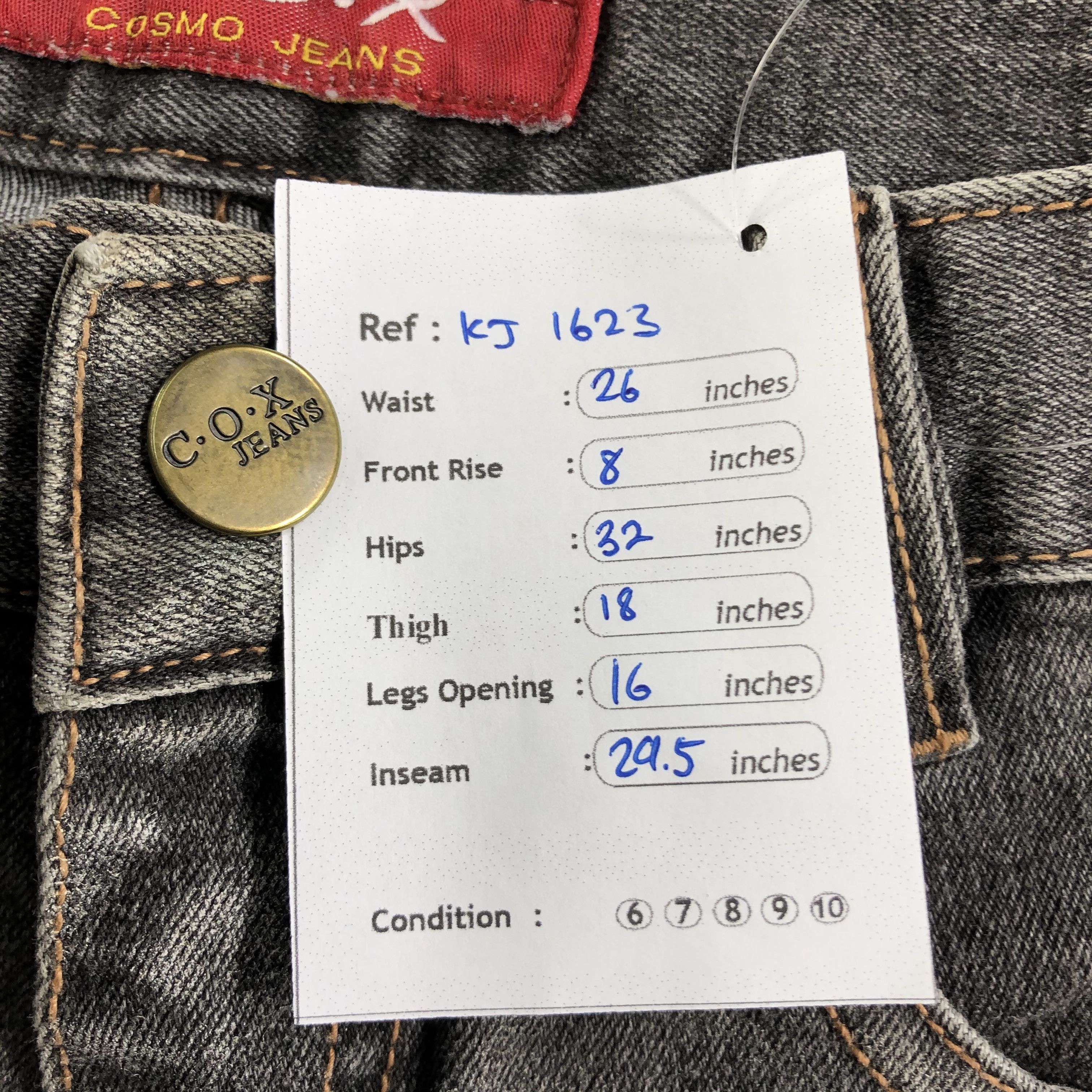 Japanese Brand C.O.X Flora Jeans Patchwork Flare Denim KJ1623 Size 26" / US 2 / IT 38 - 12 Thumbnail