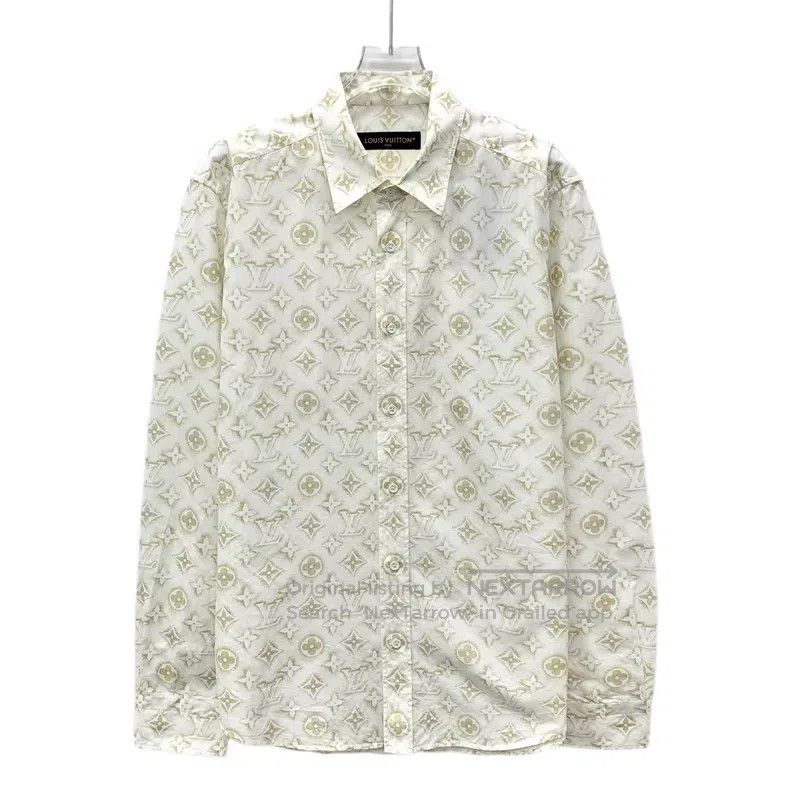 Louis Vuitton Louis Vuitton 23 white logo full-print cotton lapel single Size US L / EU 52-54 / 3 - 1 Thumbnail