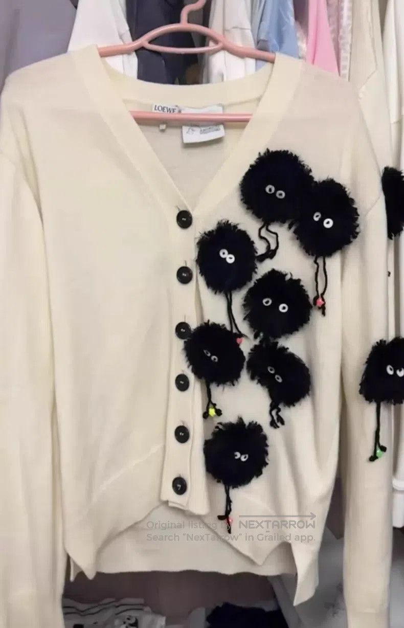 Loewe Loewe Spirited Away co-branded black coal ball cardigan sw Size S / US 4 / IT 40 - 1 Thumbnail