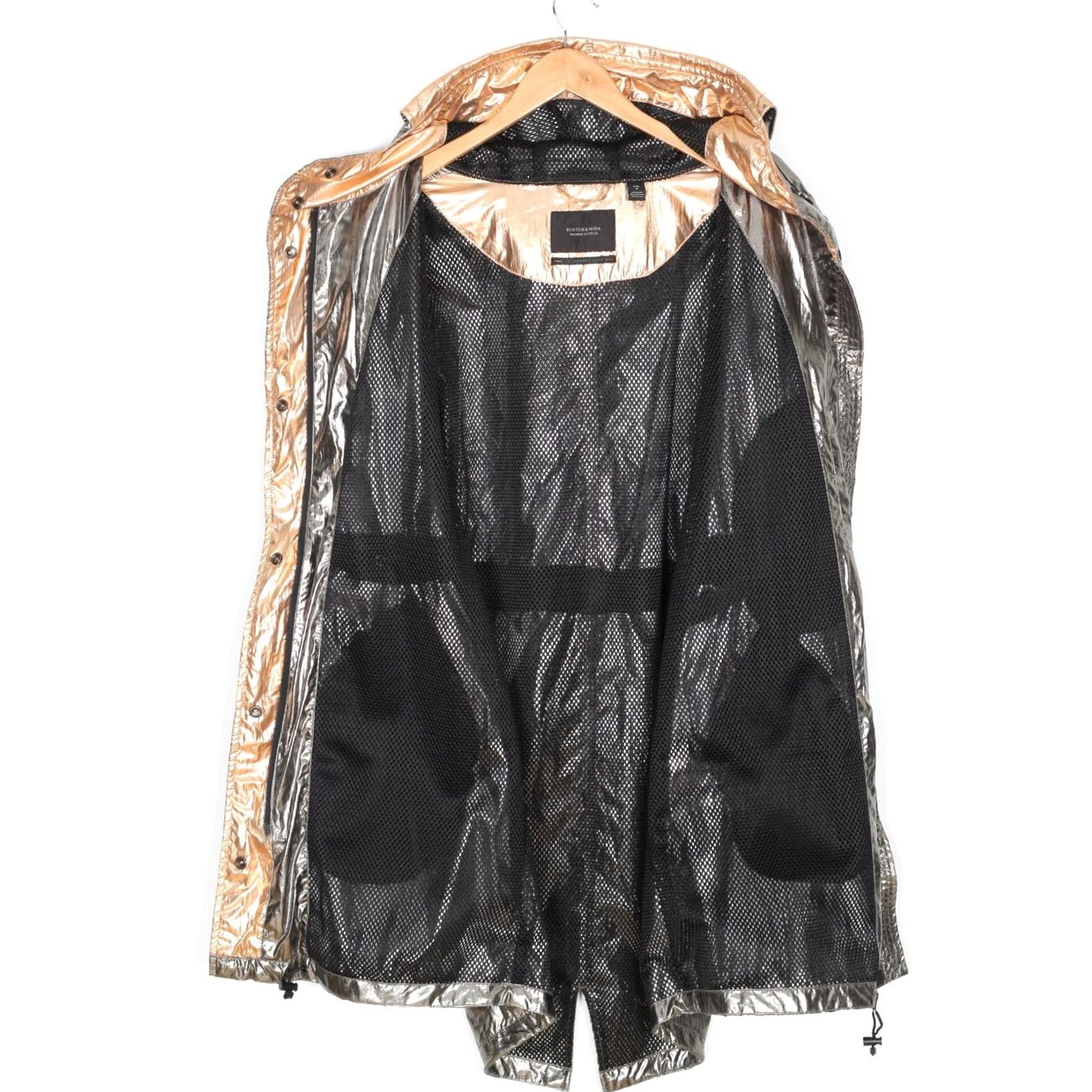 Maison Scotch MAISON SCOTCH SCOTCH & SODA Shiny Hooded Parka Jacket Women 3 MJ5723 Green Regular Long Sleeve Zip Adult Women Size XS / US 0-2 / IT 36-38 - 4 Thumbnail