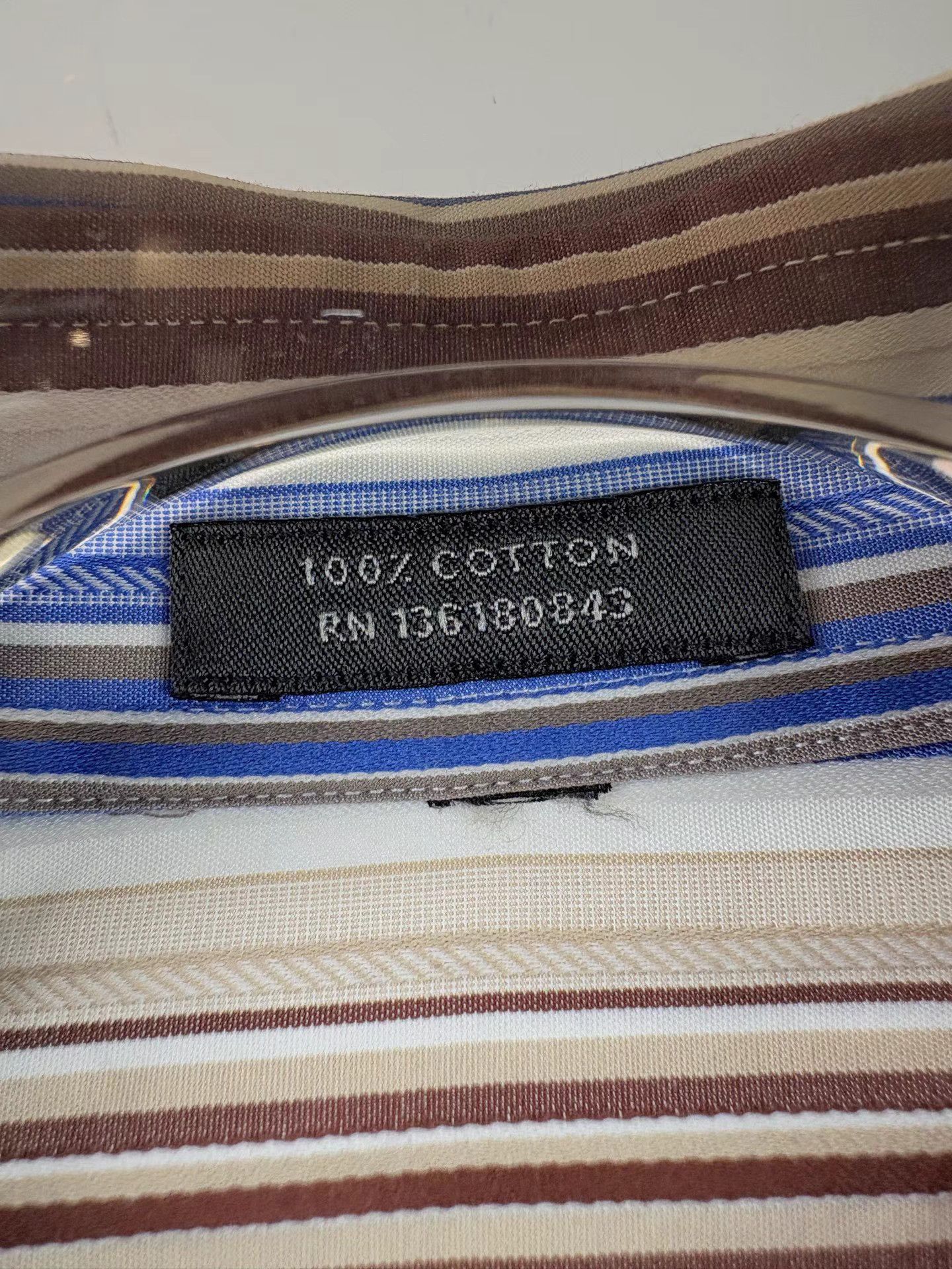 Salvatore Ferragamo FERRAGAMO Striped Long Sleeve Shirt Size US L / EU 52-54 / 3 - 5 Thumbnail