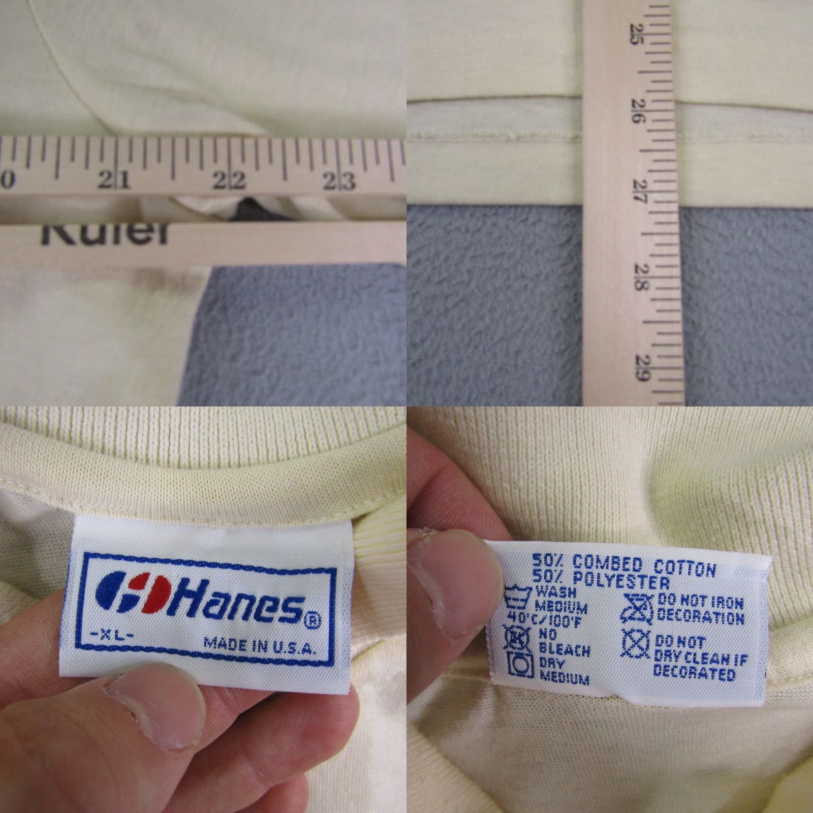 Hanes VINTAGE Hanes Polo Shirt Mens XL Beige 1954 80s Ford Skyliner Cars Classic Casual Polo Size US XL / EU 56 / 4 - 8 Thumbnail