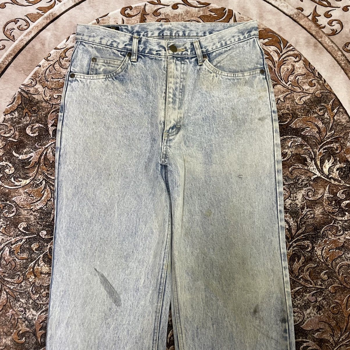 Lee 🔥Vintage 80s Lee Riders Stoned Washed Distress Denim Jeans Size US 31 - 2 Thumbnail