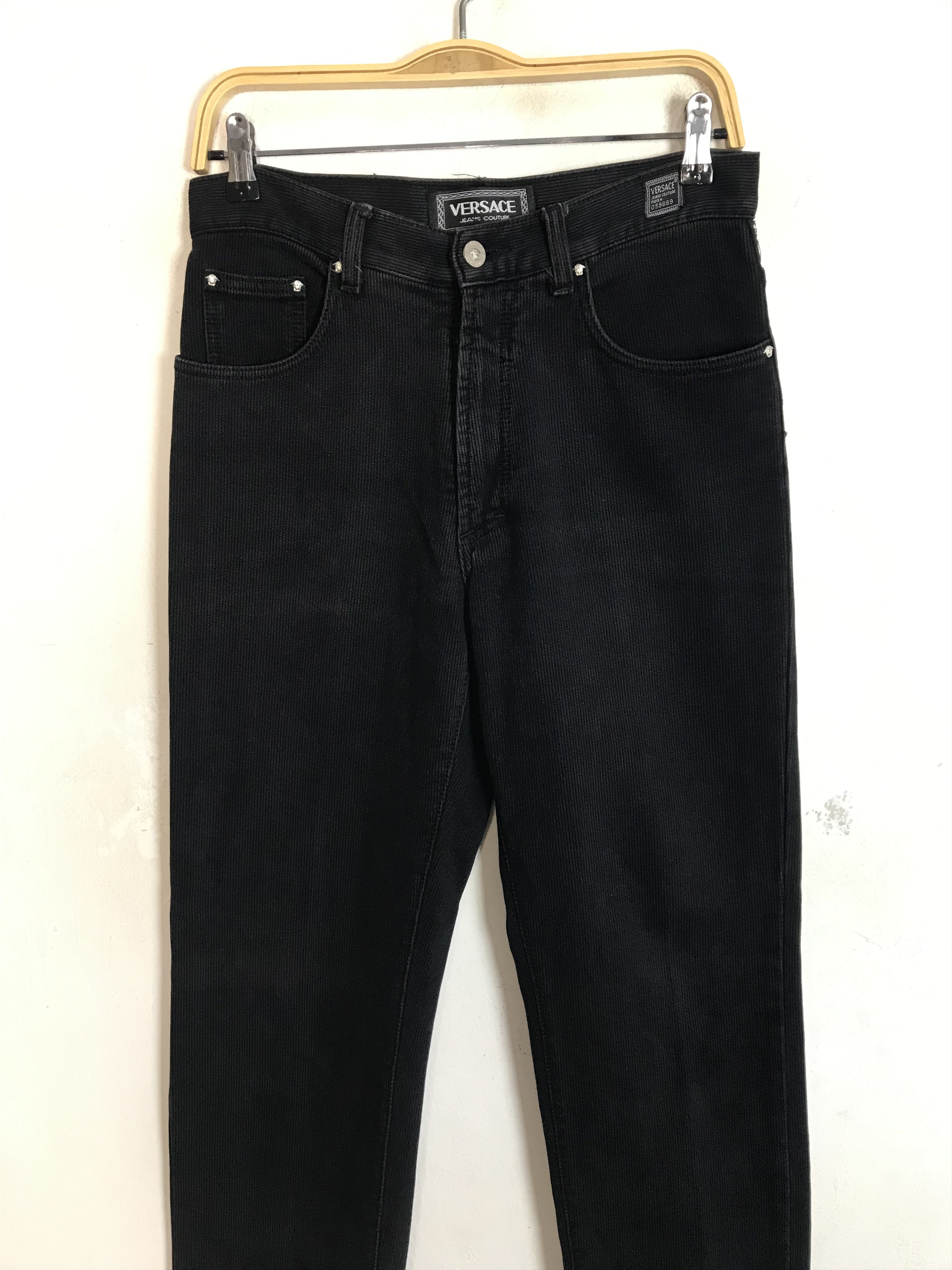 Versace Jeans Couture Versace Jeans Couture Signature Corduroy Black Straight Cut Size US 30 / EU 46 - 3 Thumbnail