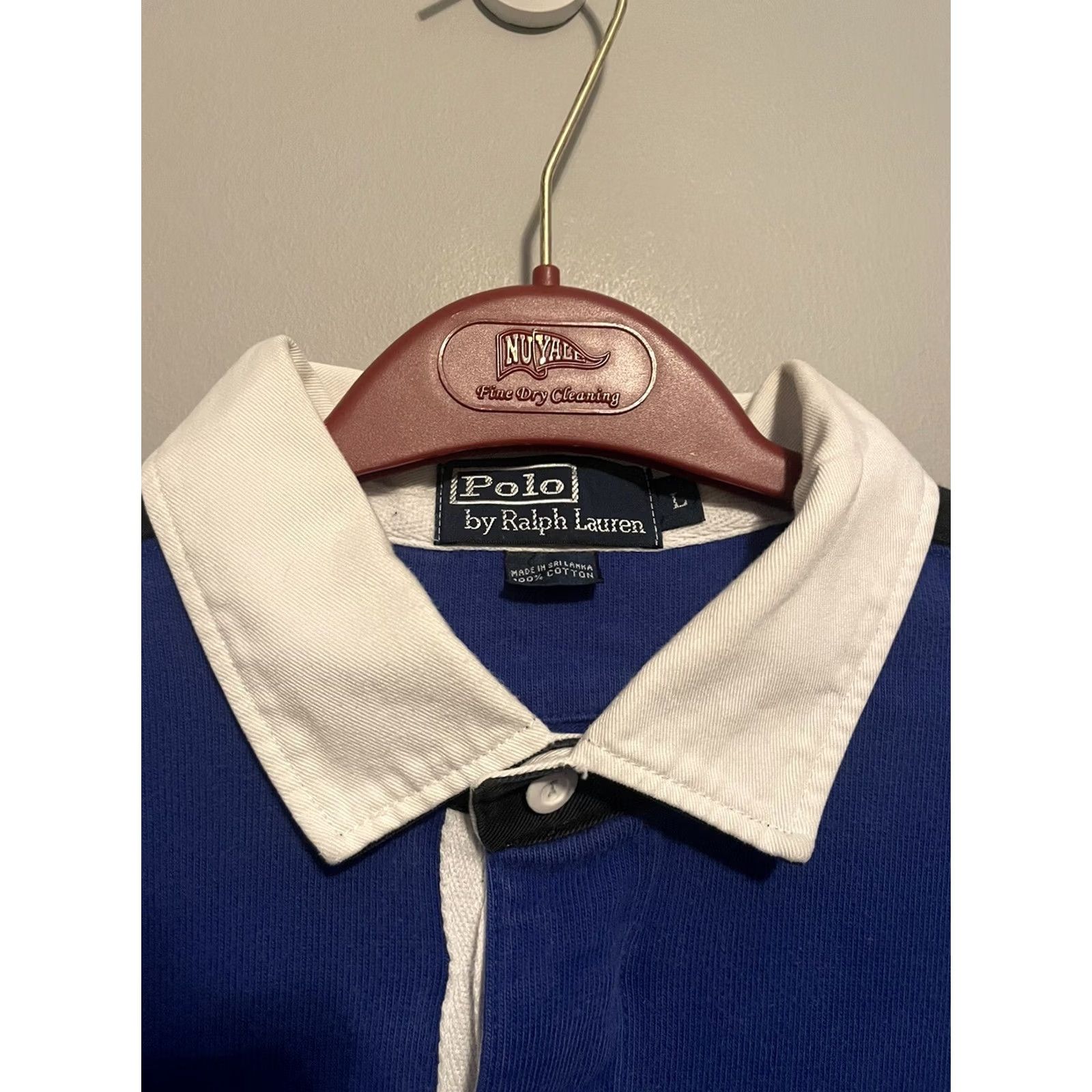 Polo Ralph Lauren VINTAGE Polo Ralph Lauren Mens L Blue Long Sleeve Rugby Polo Shirt Sports Size US L / EU 52-54 / 3 - 3 Thumbnail