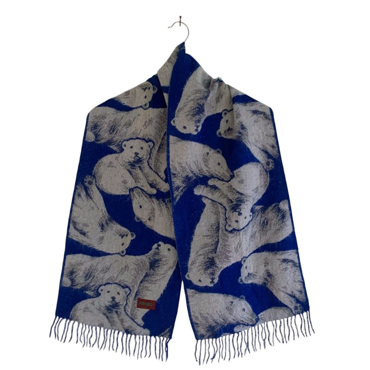 Vintage Kenzo Polar Bear Wool Scarf
