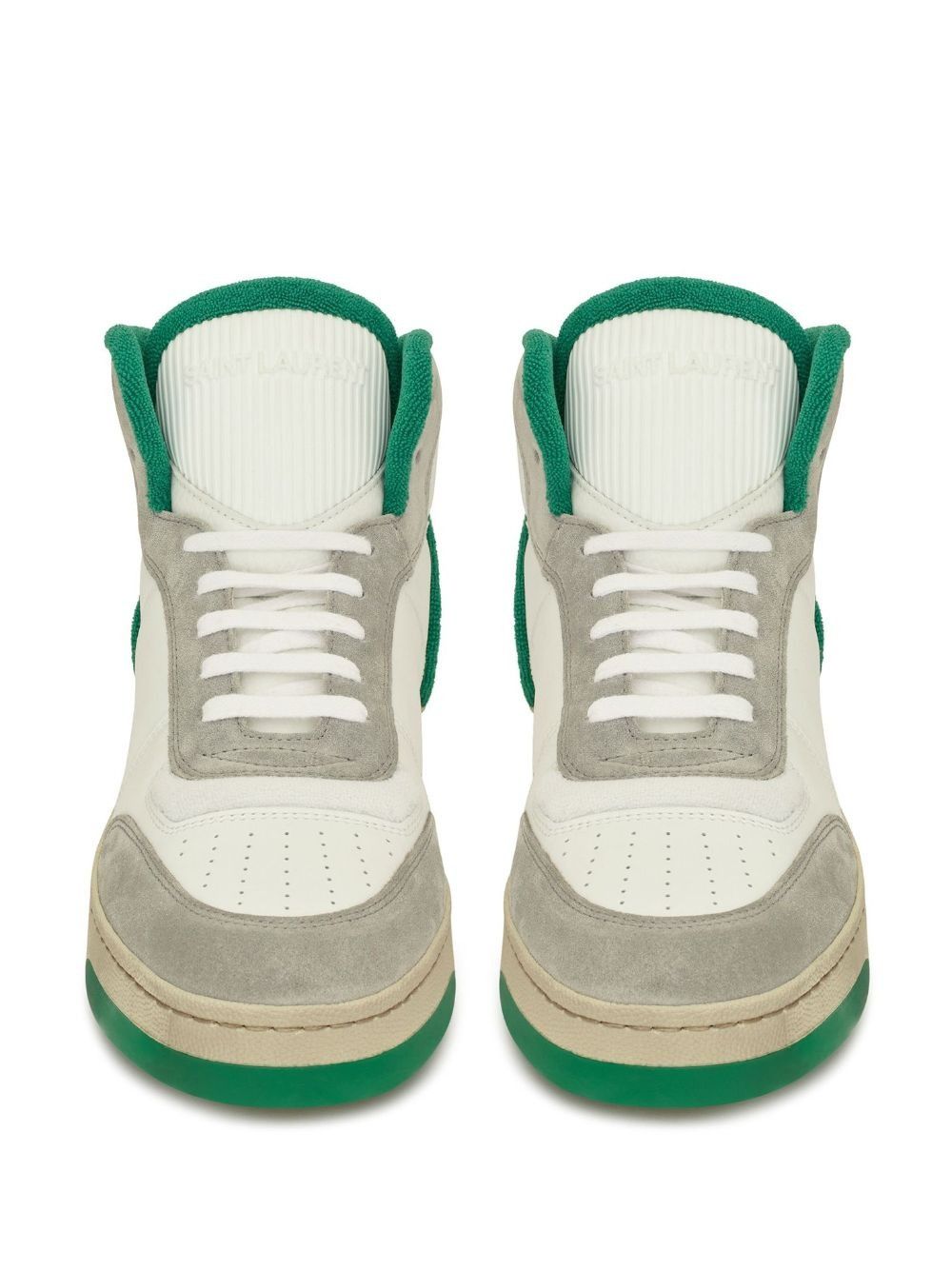 Saint Laurent Paris o1s1wg110625 SL/80 Leather Sneakers in Multicolor Size US 12 / EU 45 - 4 Thumbnail
