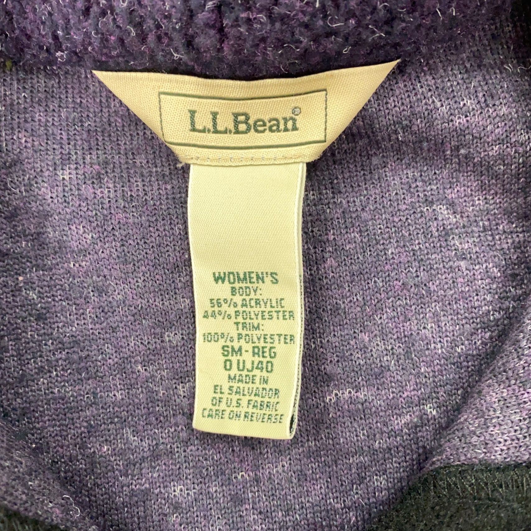 Vintage VINTAGE L.L. Bean Fleece Jacket Small Purple Casual Button Classic Petites Womens Size S / US 4 / IT 40 - 6 Thumbnail