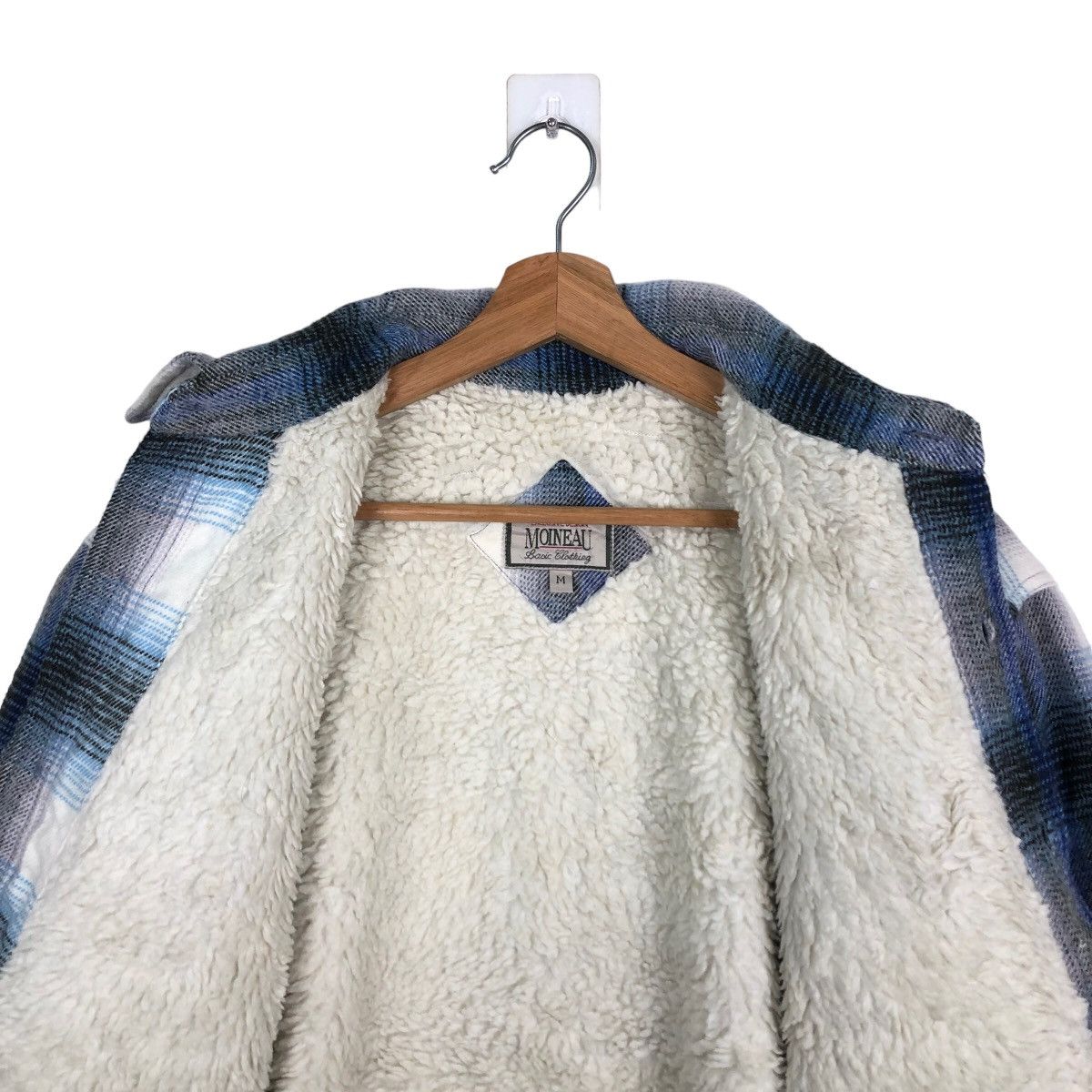 Flannel VINTAGE FLANNEL JACKET MOINEAU MINK FUR LINING TARTAN DESIGN Size US M / EU 48-50 / 2 - 10 Thumbnail