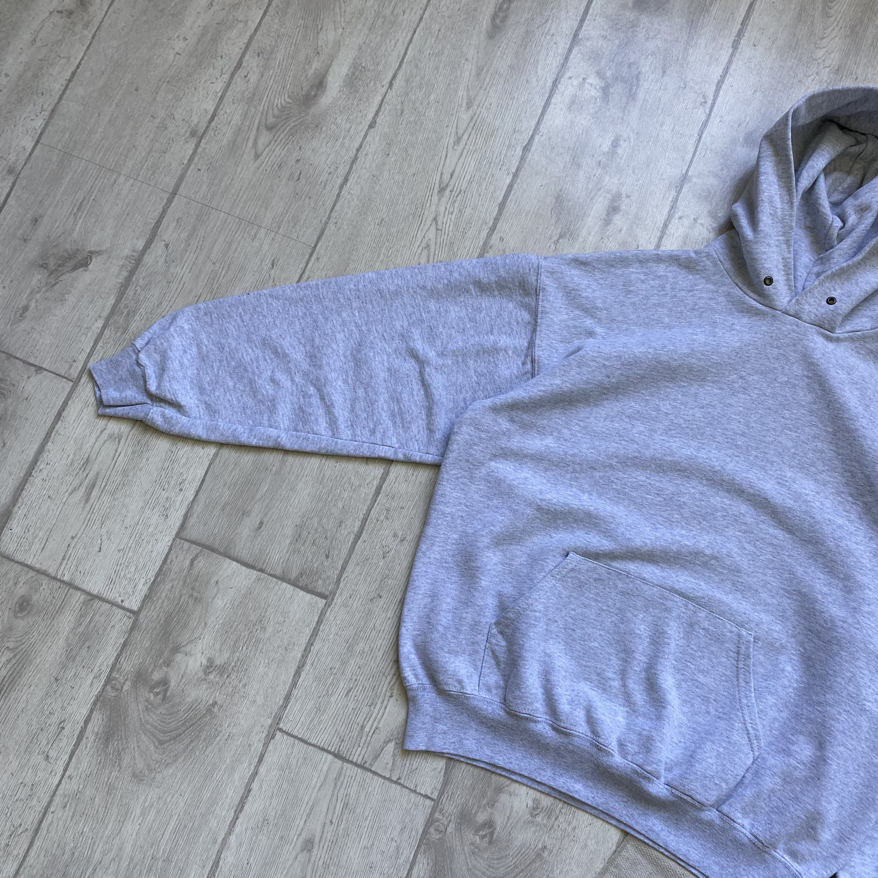 Fruit Of The Loom 🍇 Vintage FOTL blank hoodie Gray Russell Athletic style Size US L / EU 52-54 / 3 - 7 Thumbnail