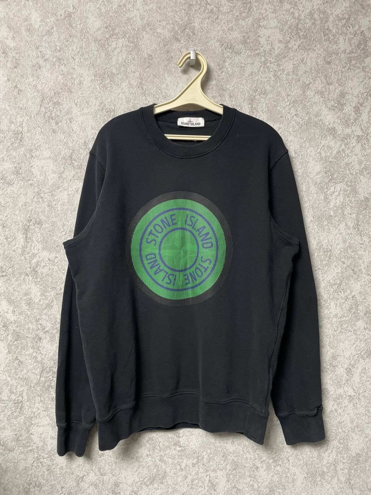 Stone Island Stone Island Big Logo Print Black Sweatshirt Crewneck Size US XL / EU 56 / 4 - 6 Thumbnail