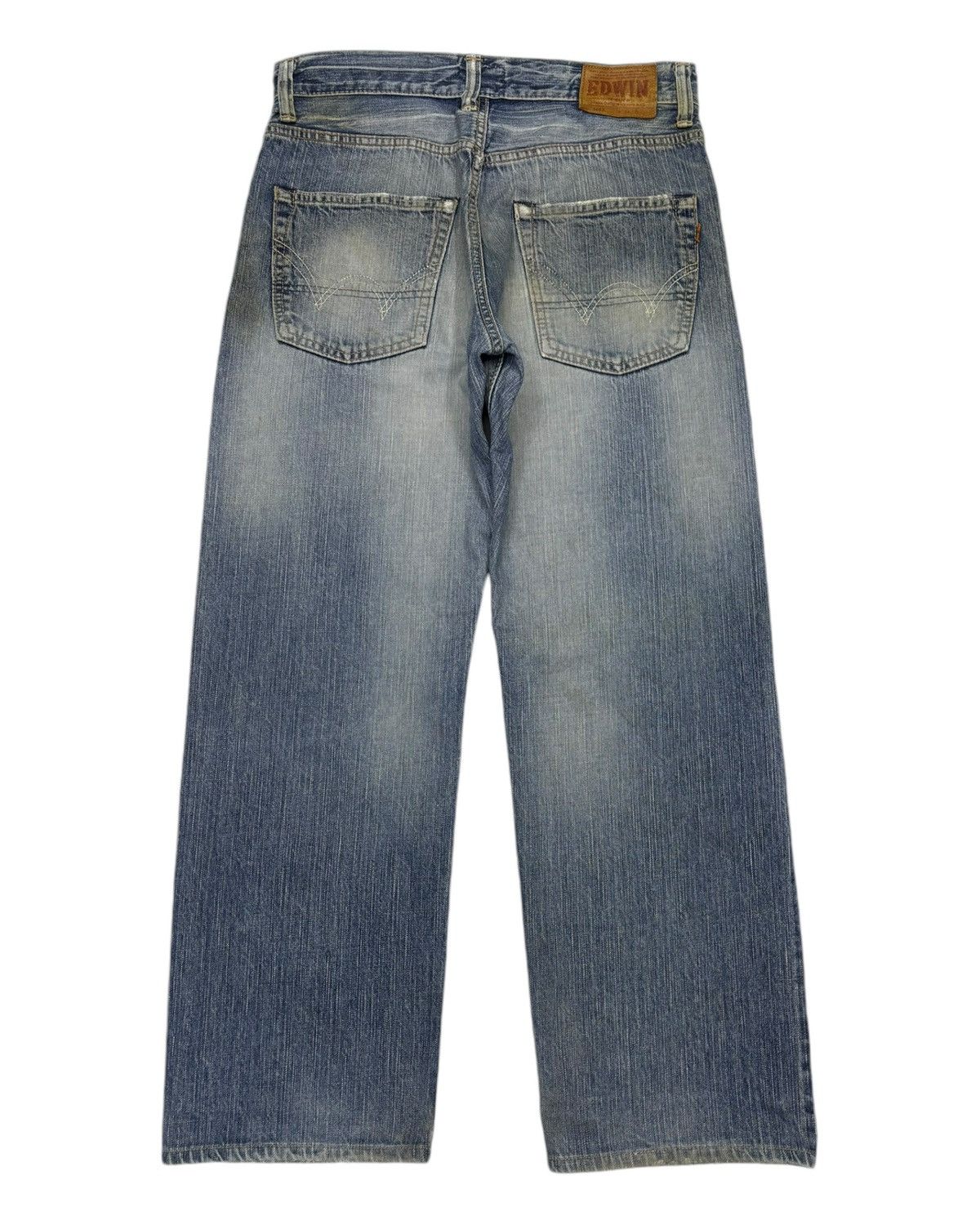 Edwin 🔥EDWIN 505z BAGGY JEANS DISTRESSED DENIM SELVEDGE JEANS Size US 32 / EU 48 - 7 Thumbnail