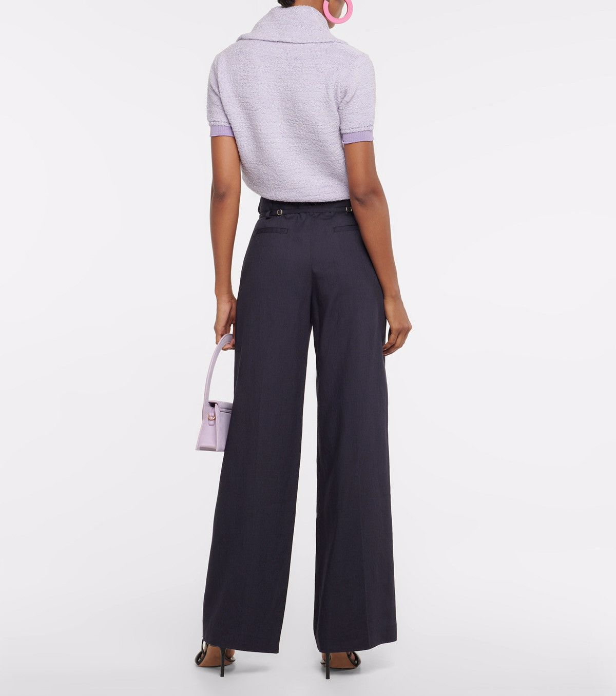 Jacquemus Jacquemus' Le Cardigan Campana Purple Crop Top EU38 Size XS / US 0-2 / IT 36-38 - 3 Thumbnail