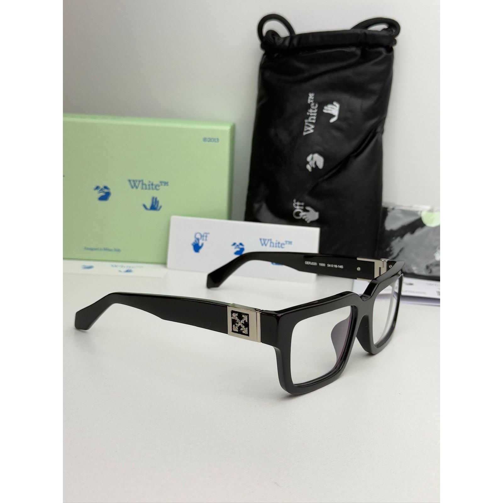 Off-White NEW Off White Style 15 Black Bluelight Eyeglasses Frames Size ONE SIZE - 4 Thumbnail