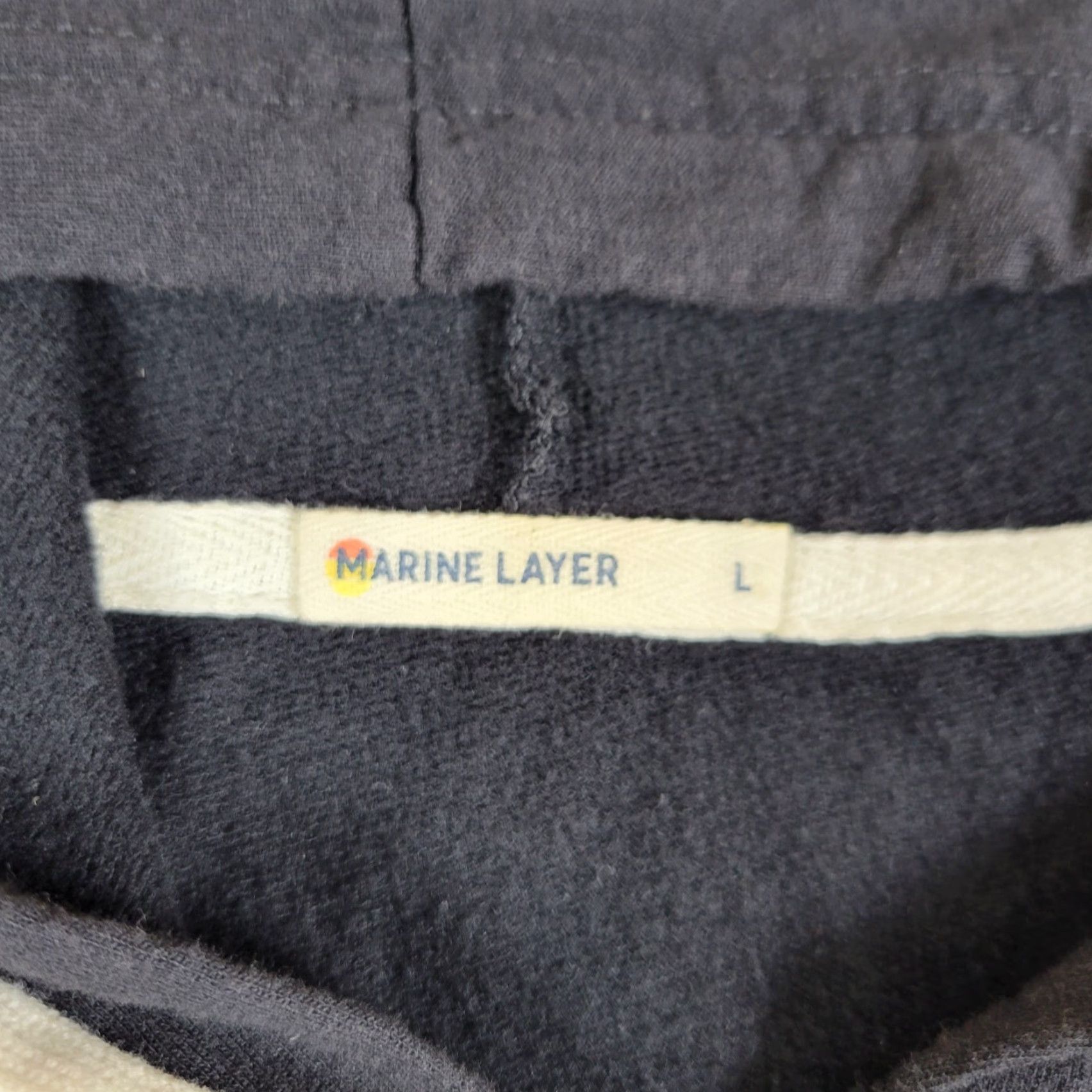 Marine Layer Marine Layer Hoodie Sweatshirt Mens L Black Full Zip Cotton Blend Hooded Sweater Size US M / EU 48-50 / 2 - 6 Thumbnail