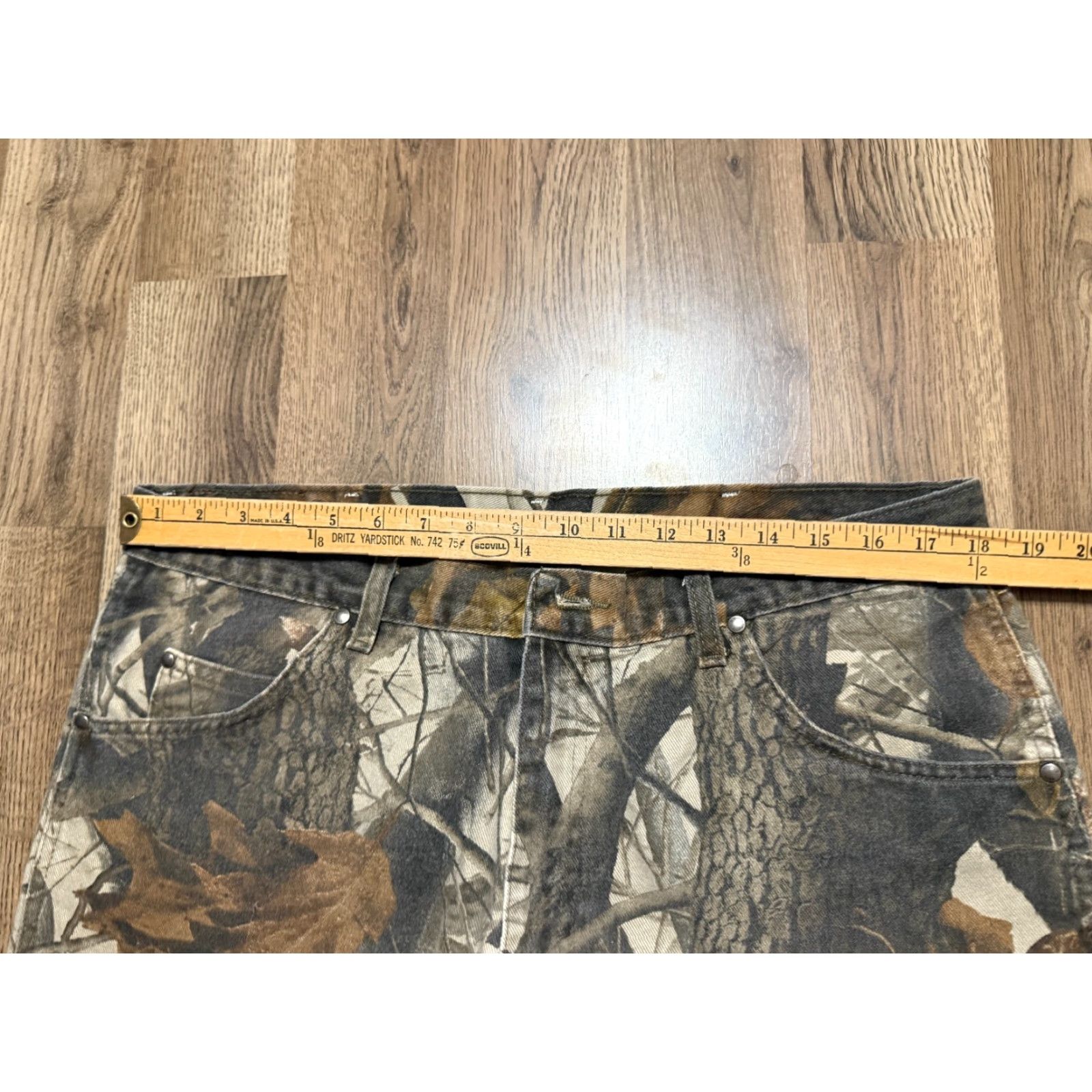 Wrangler Pro Gear By Wrangler Jeans Men's 38x30 Brown Green Camouflage Straight Denim 5-Pocket ProGear Wrangler ProGear Mens Jeans Size US 38 / EU 54 - 6 Thumbnail