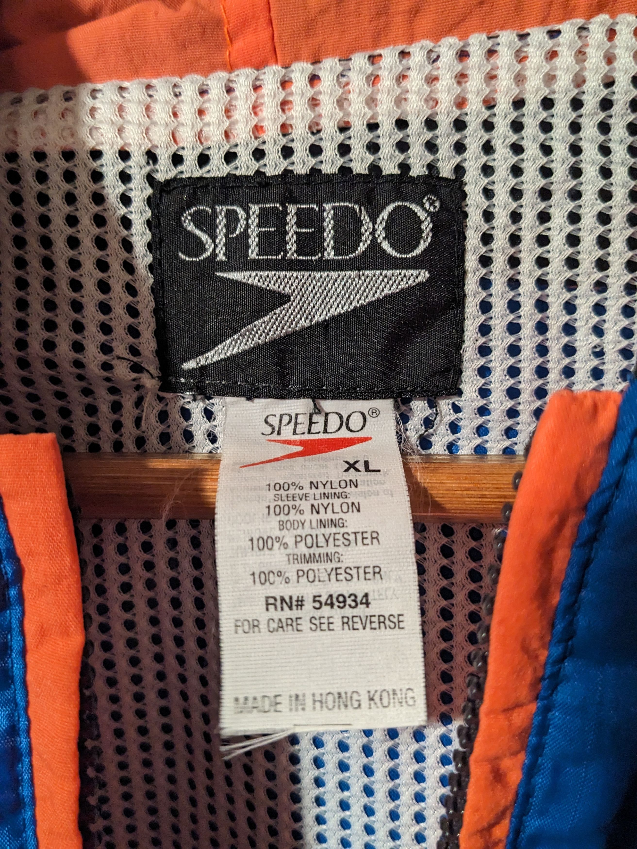 Speedo × Vintage Vintage 90s Speedo Youth X-Large Blue Windbreaker Jacket Size US XL / EU 56 / 4 - 3 Thumbnail
