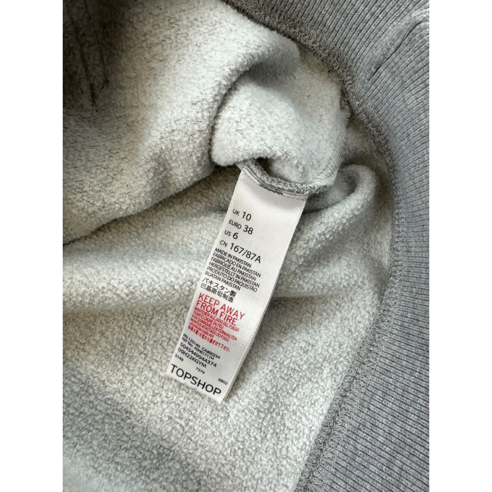 Topshop TOPSHOP Hoodie Sweatshirt Womens US 6 Gray Pullover Hooded Cotton Sweatshirt Activewear Women 6 Gray Size M / US 6-8 / IT 42-44 - 4 Thumbnail