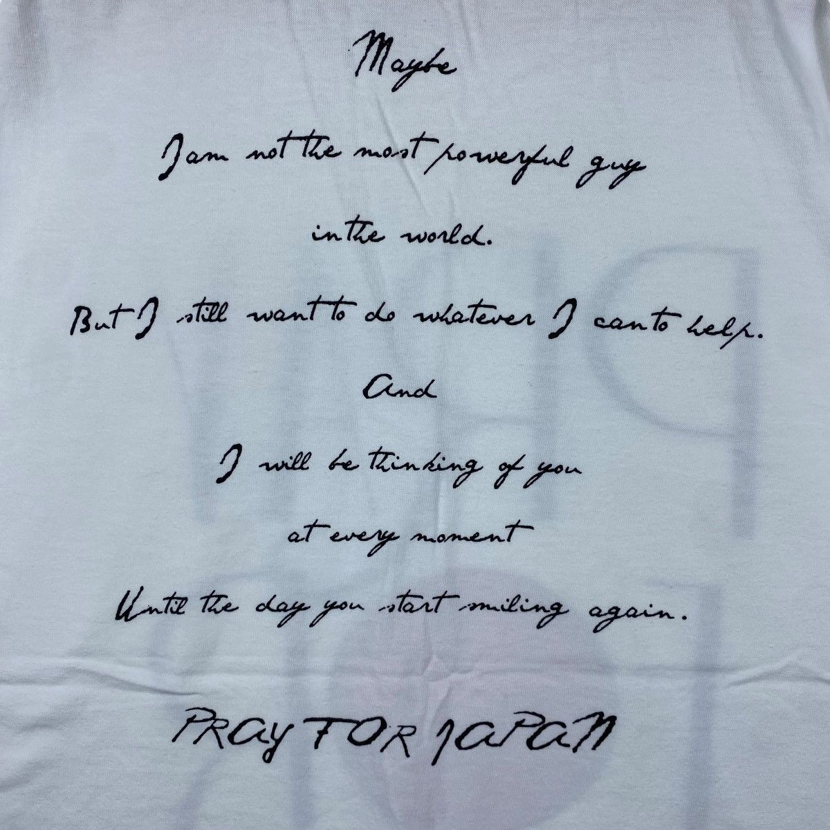 Japanese Brand Skullkicks PRAY FOR JAPAN Graphic Tee Shirt Large Size Size US L / EU 52-54 / 3 - 5 Thumbnail