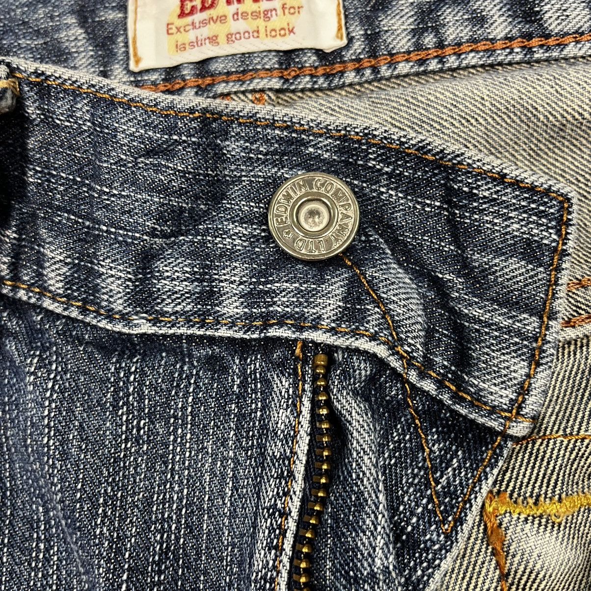 Japanese Brand Vintage Edwin Faded Denim Jeans Size 32" / US 10 / IT 46 - 16 Thumbnail