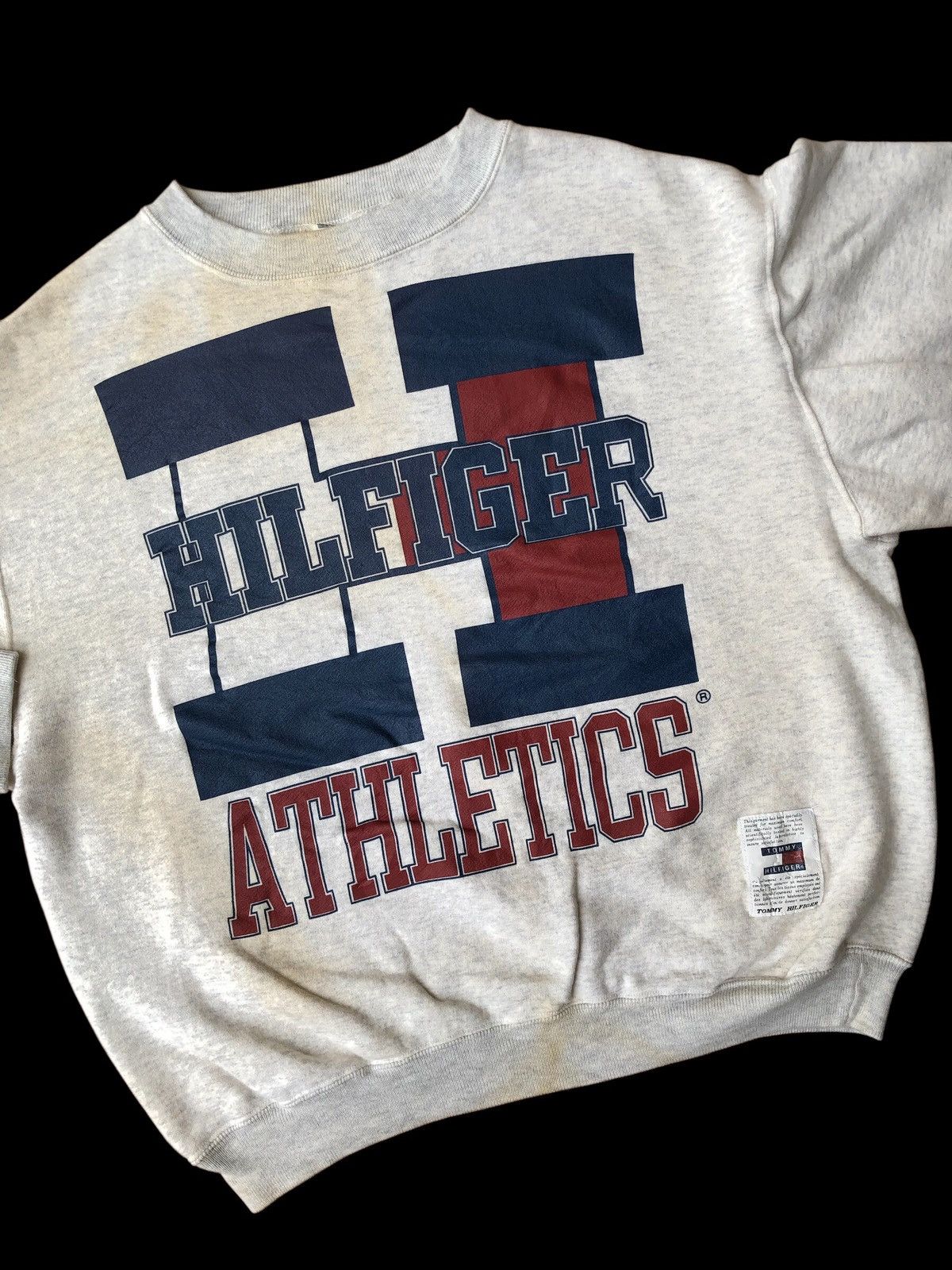 Tommy Hilfiger × Vintage Vintage Tommy Hilfiger Sweatshirt Overprint Design Size US M / EU 48-50 / 2 - 4 Thumbnail