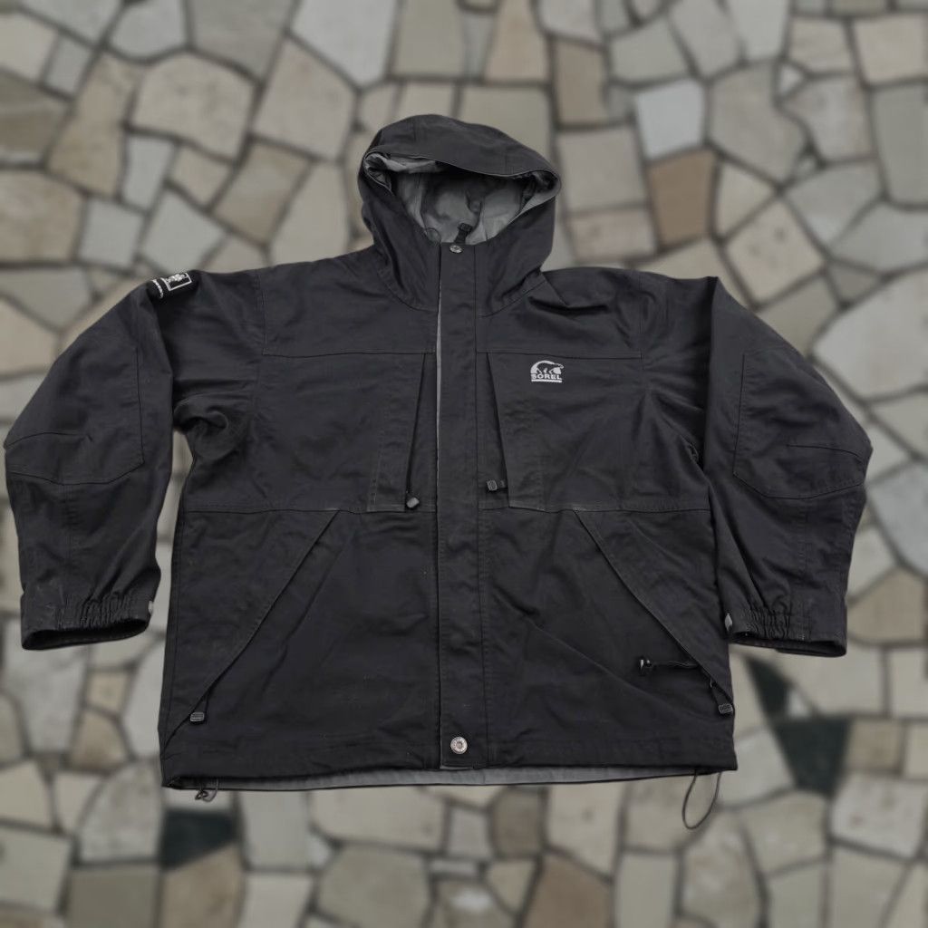 SOREL VINTAGE Sorel Jacket Mens Large Parka Rain Coat Waterproof Wind-Resistant Golf Old Greenwood Black Size US L / EU 52-54 / 3 - 1 Thumbnail
