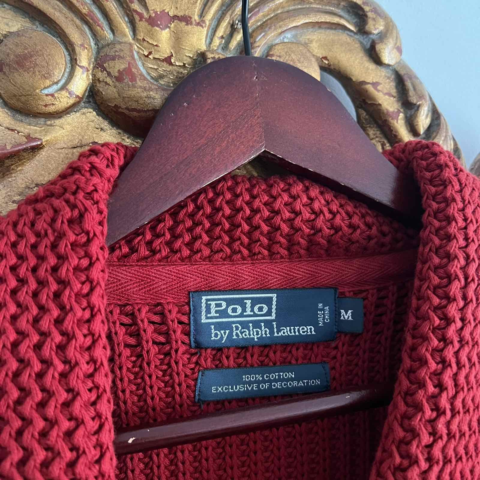 Polo Ralph Lauren Polo Ralph Lauren Red Knit Sweater Sz M Size US M / EU 48-50 / 2 - 6 Thumbnail