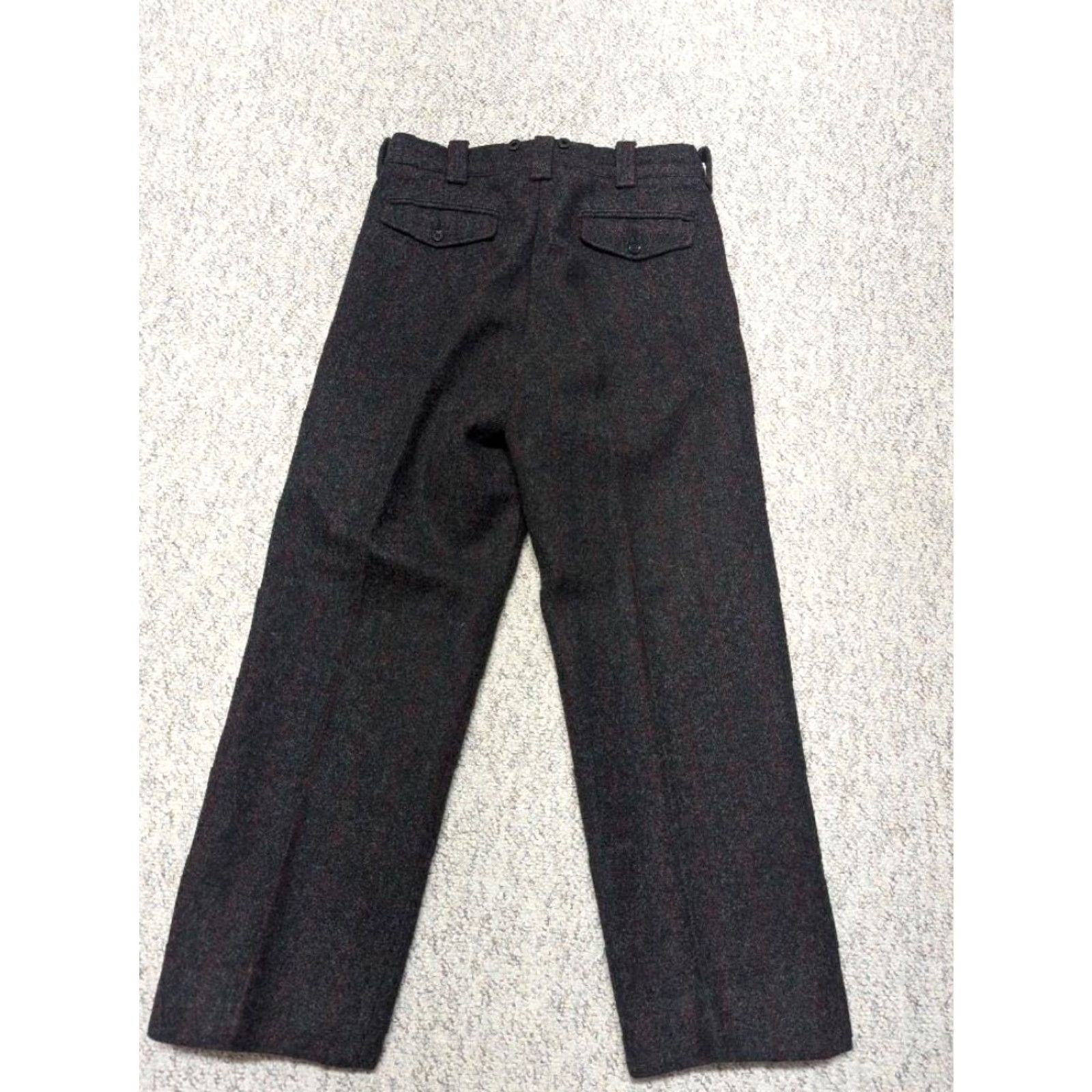 Vintage VINTAGE Woolrich pants 34x30 WOOLRICH hunting Malone windowpane gray Wool woollen pants Mens 34x30 Woolrich Malone windowpane 90s event era Size US 34 / EU 50 - 6 Thumbnail