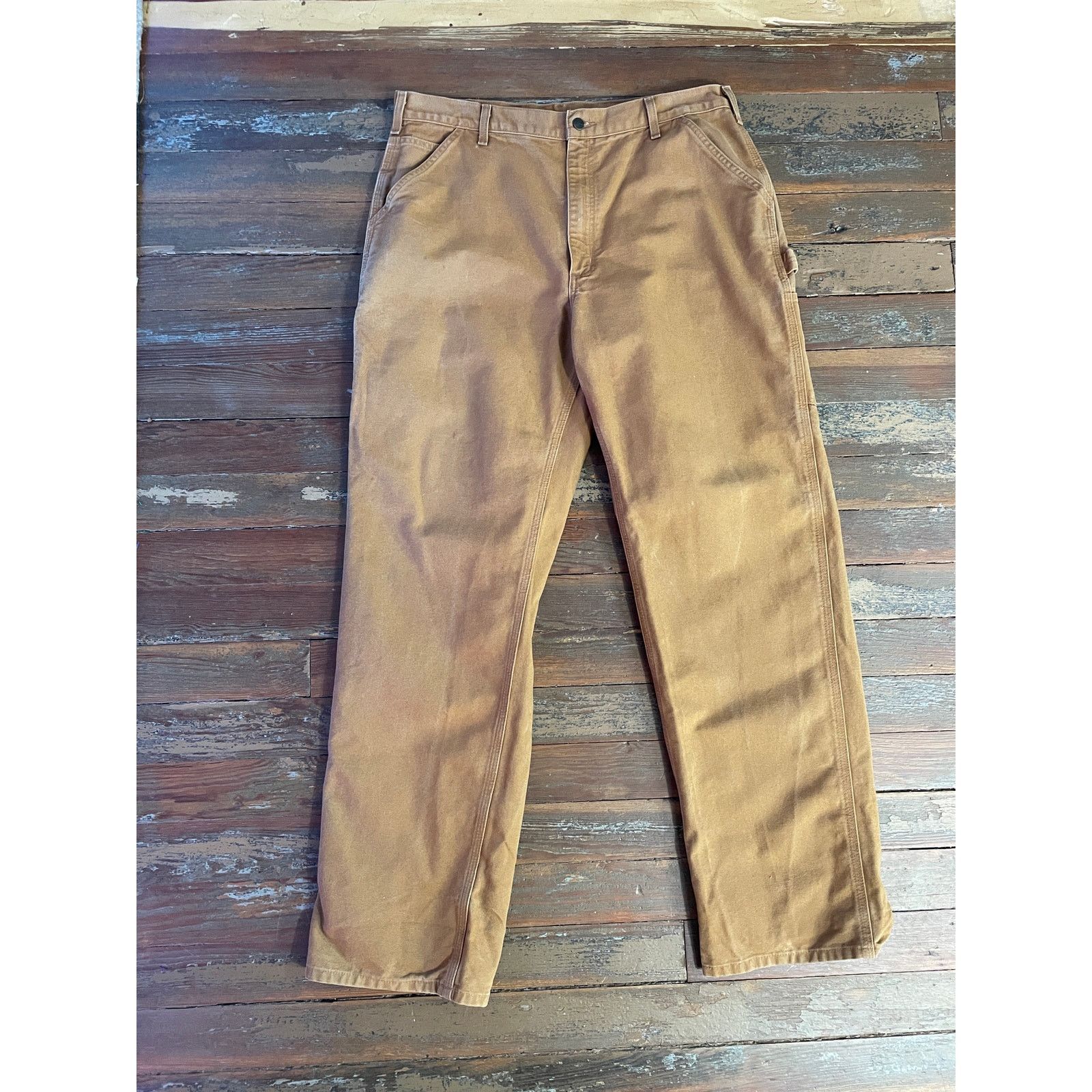Carhartt Carhartt B11 Brown Duck Canvas Work Pants Mens 38x36 Size US 38 / EU 54 - 1 Thumbnail