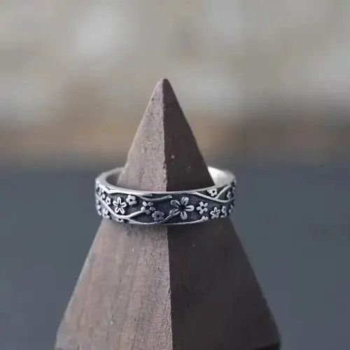 VIBE S925 silver adjustable plum ring Size ONE SIZE - 4 Thumbnail