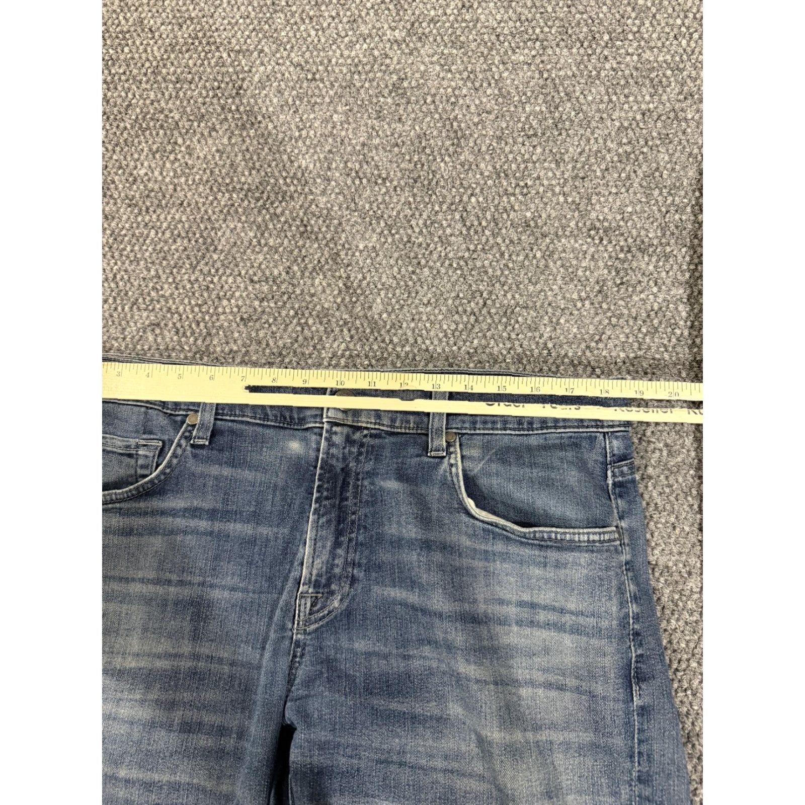 7 For All Mankind 7 For All Mankind Austyn Jeans Mens 36x27 Blue Relaxed Straight Denim Stretch Size US 36 / EU 52 - 4 Thumbnail