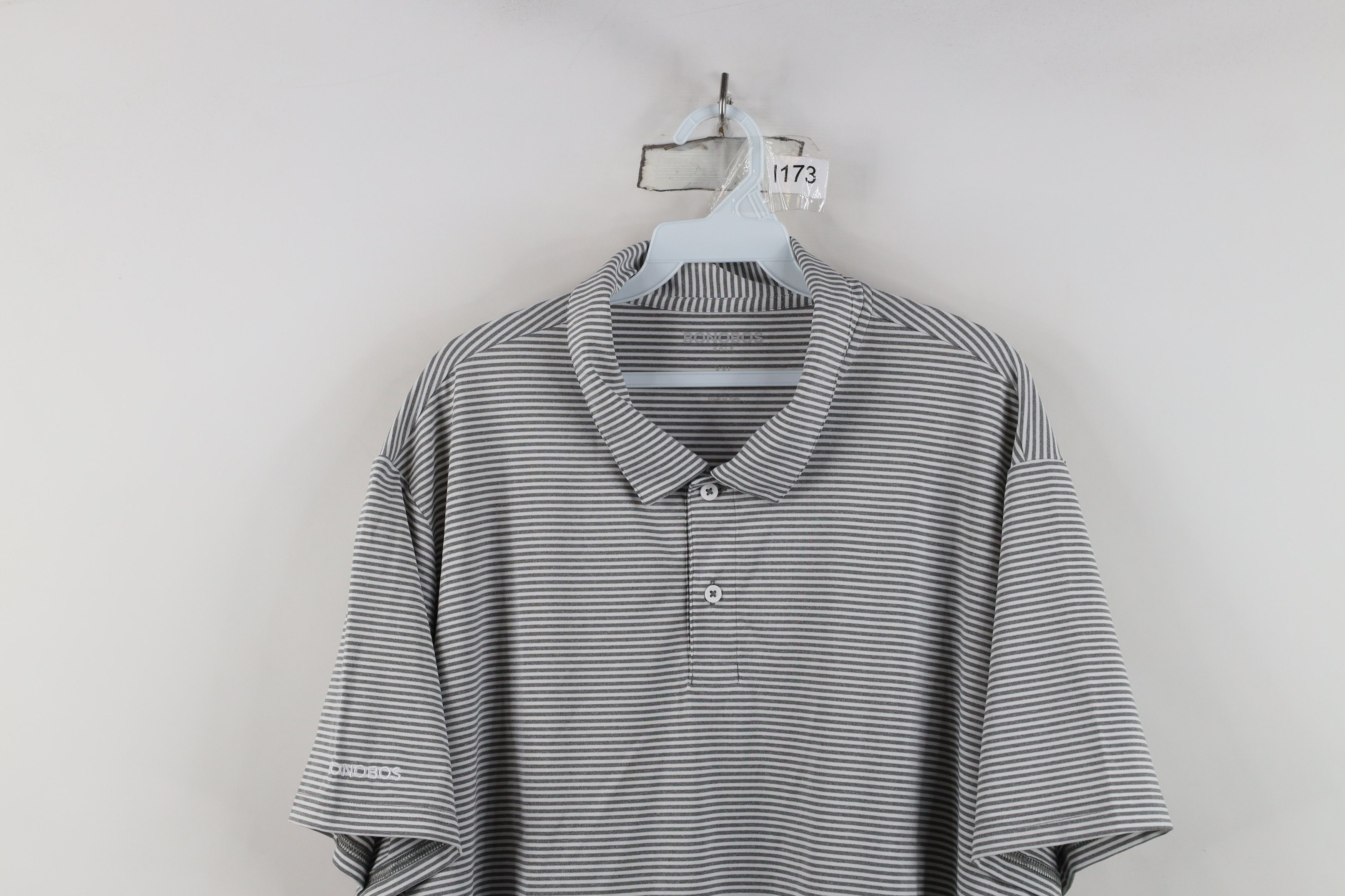 Bonobos Bonobos Golf Stretch Striped Golfing Polo Shirt Gray Size US XXL / EU 58 / 5 - 2 Thumbnail