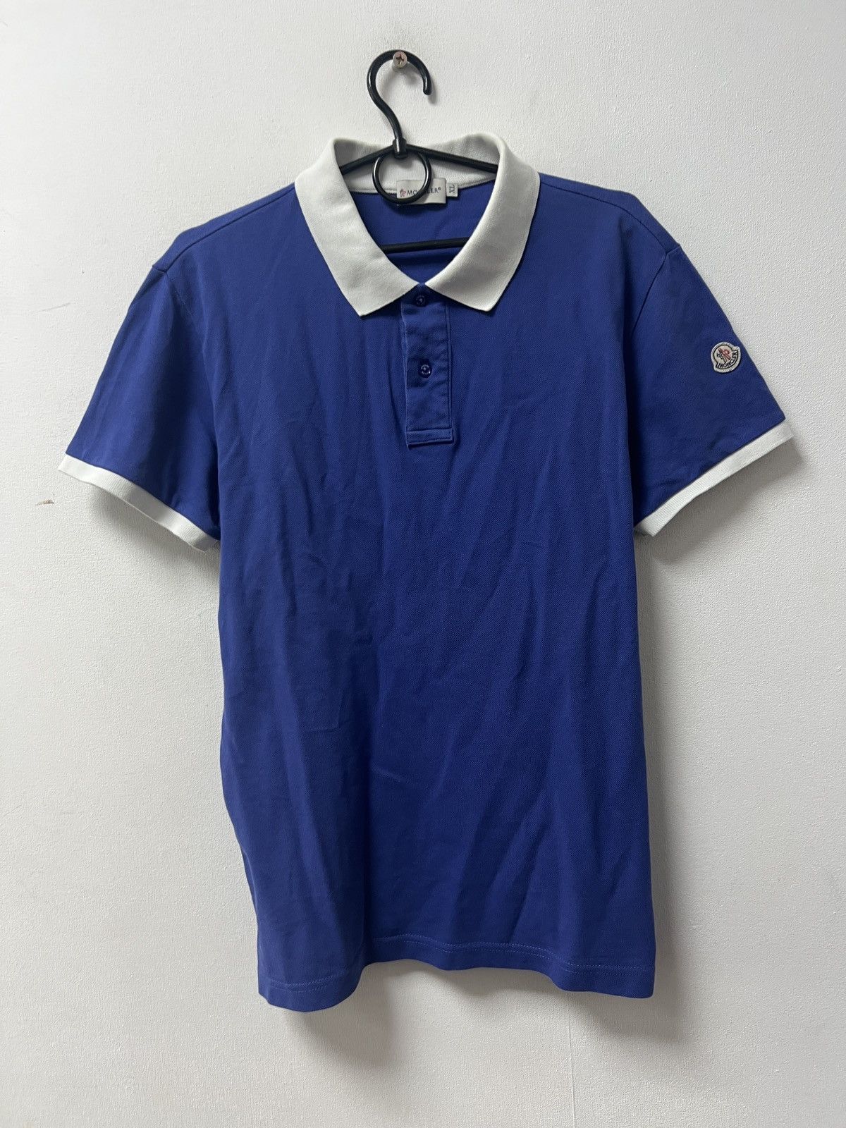 Moncler Moncler Polo T-Shirt Blue Y2K Mens Size US XL / EU 56 / 4 - 1 Thumbnail