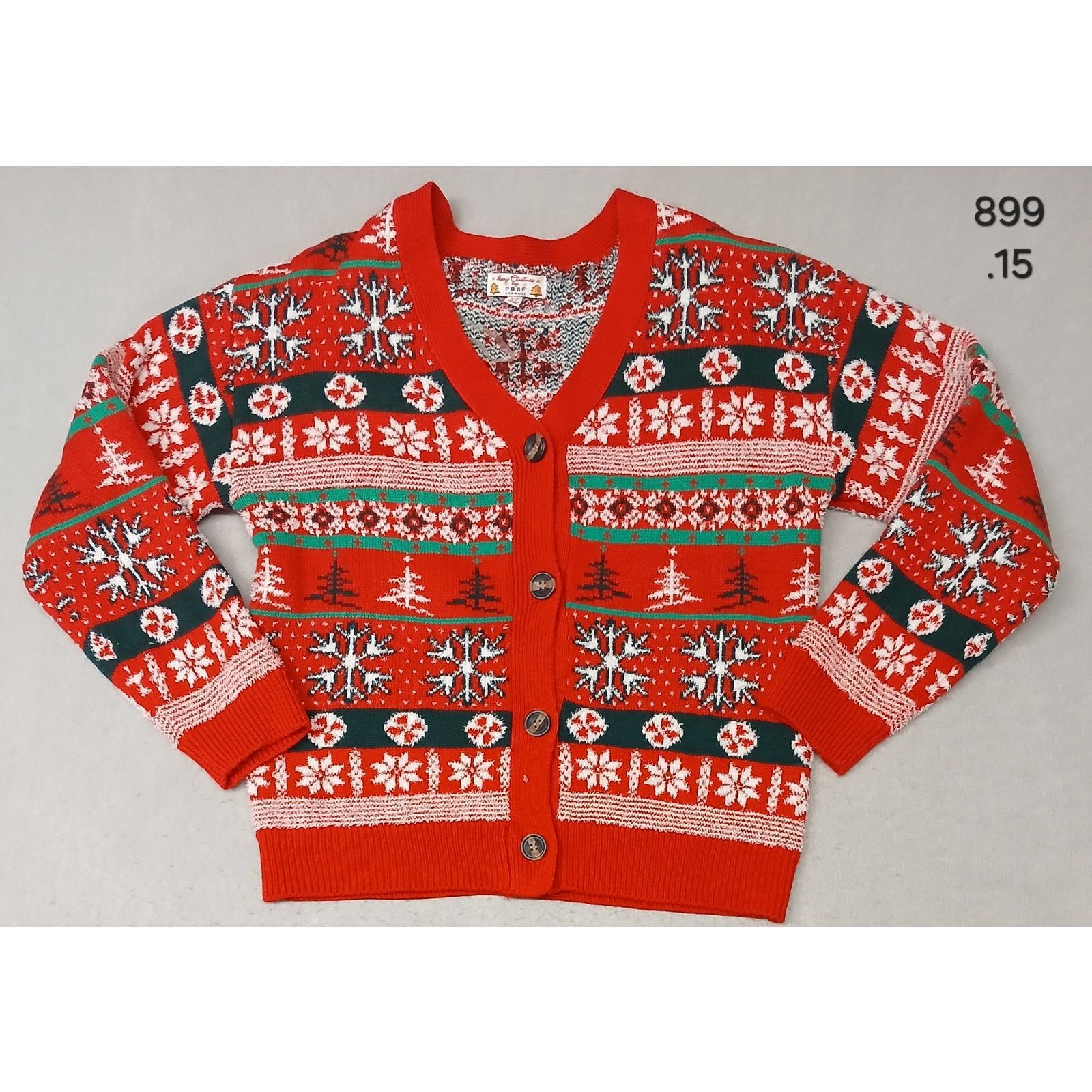 Other POOF (Medium)Women's Button Ugly Xmas Pullover Sweater Size M / US 6-8 / IT 42-44 - 1 Thumbnail