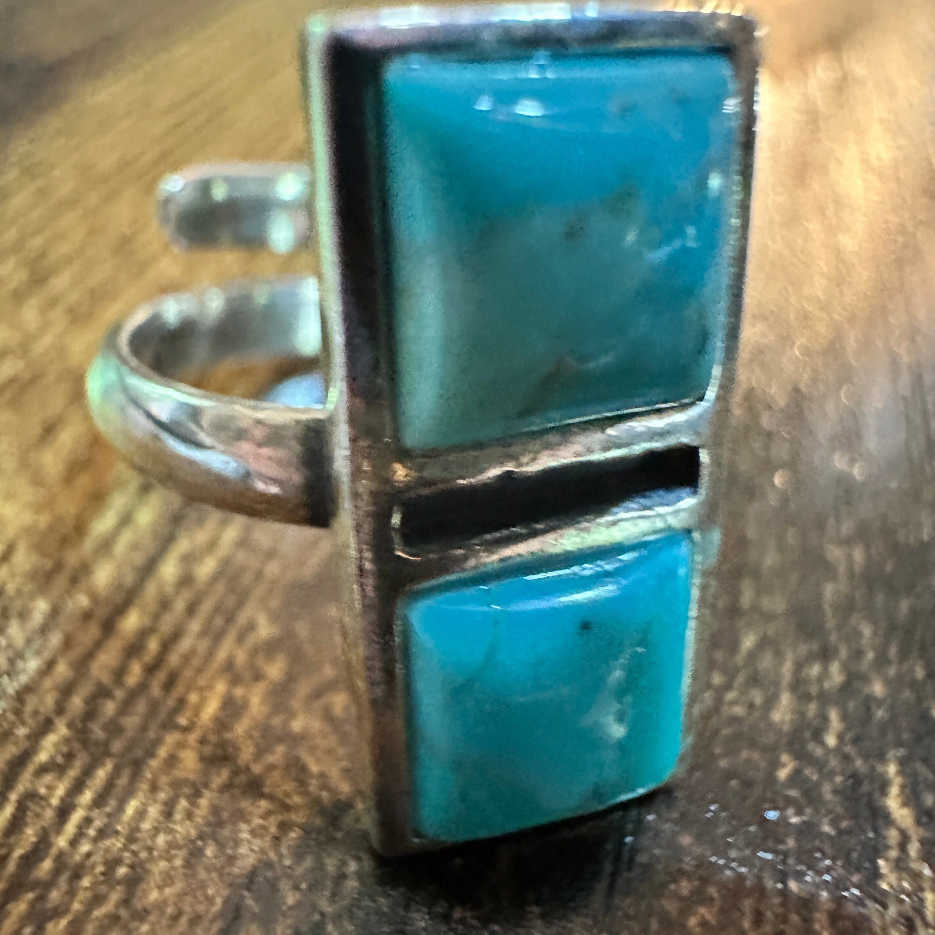 Other Boho Native American Turquoise Dream Sterling Silver Adjusta Size ONE SIZE - 2 Thumbnail