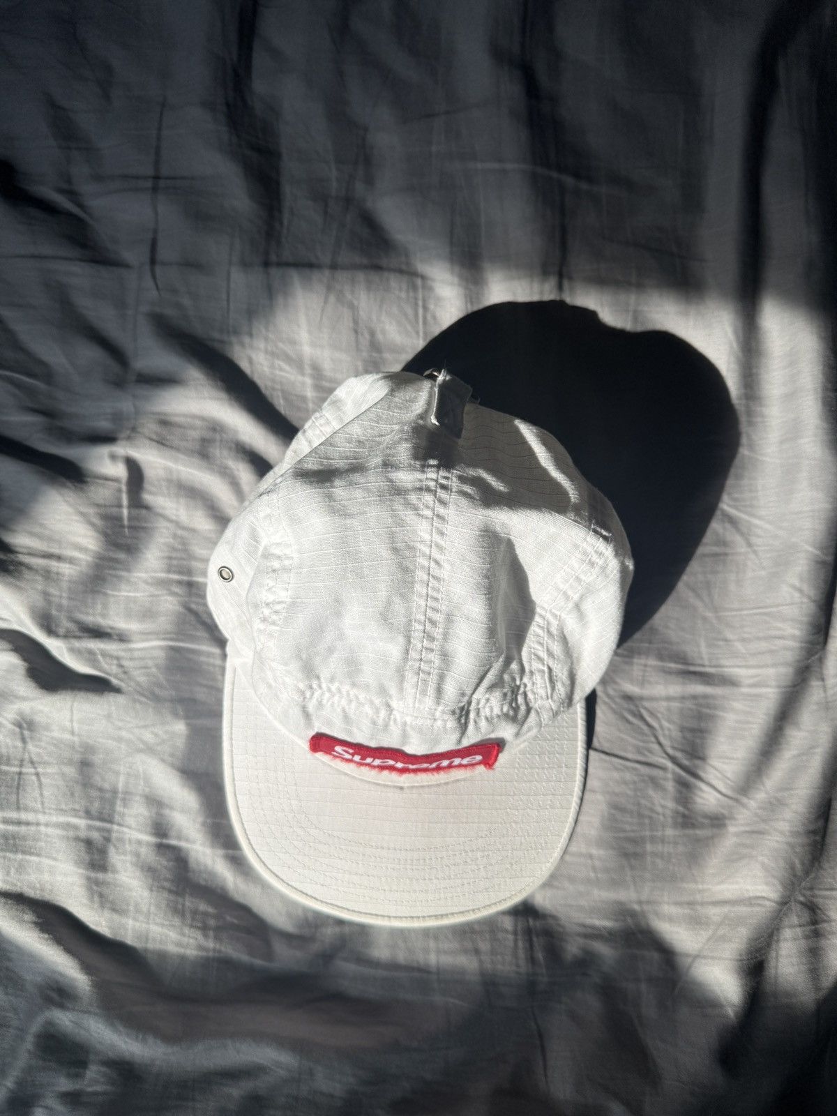 Supreme Supreme Metal D-Ring White Camp Cap Size ONE SIZE - 7 Thumbnail