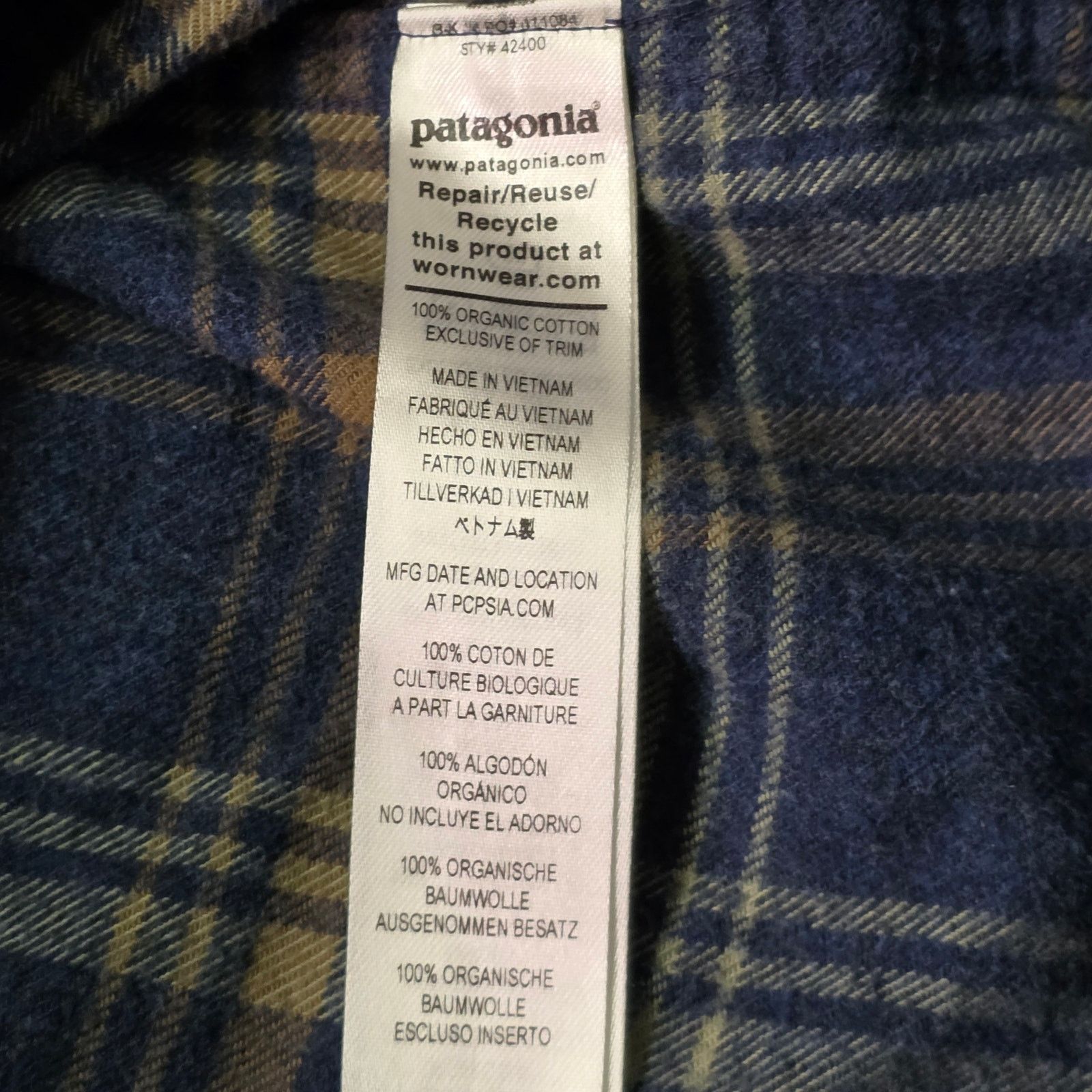 Patagonia Patagonia Fjord Flannel Shirt Men XXL Natural Organic Cotton Size US XXL / EU 58 / 5 - 7 Thumbnail