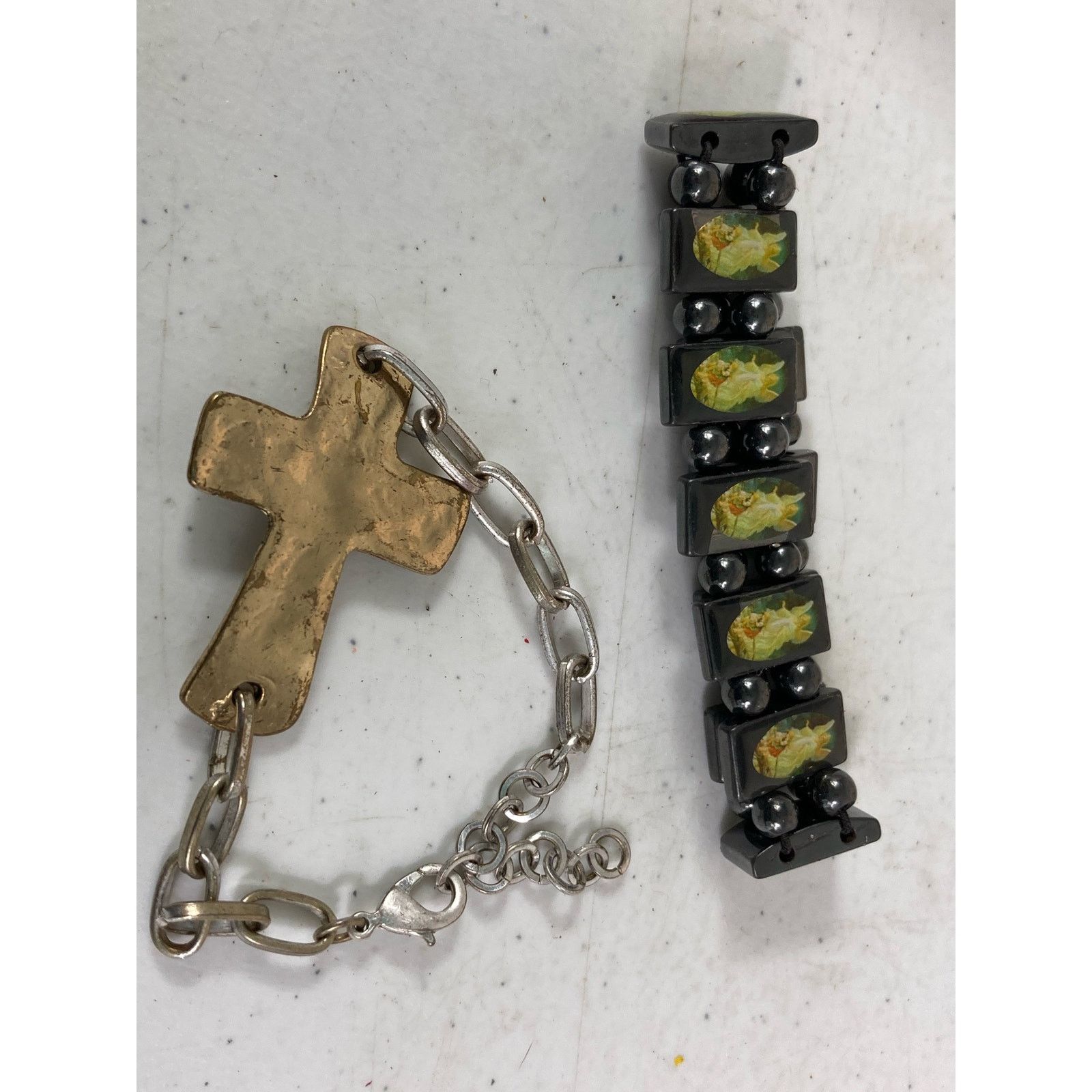 Other Metal Cross Bracelet & Magnetic Guardian Angel Bracelet Lot Size ONE SIZE - 6 Thumbnail