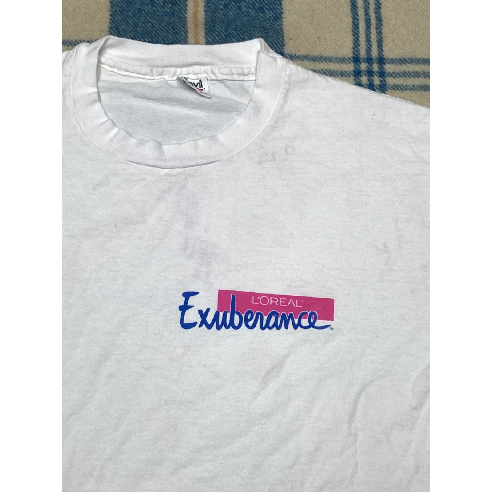 Anvil VINTAGE L’Oréal exuberance T-Shirt single stitch Anvil Adult XL Hair Salon 90s Mens Size US XL / EU 56 / 4 - 6 Thumbnail
