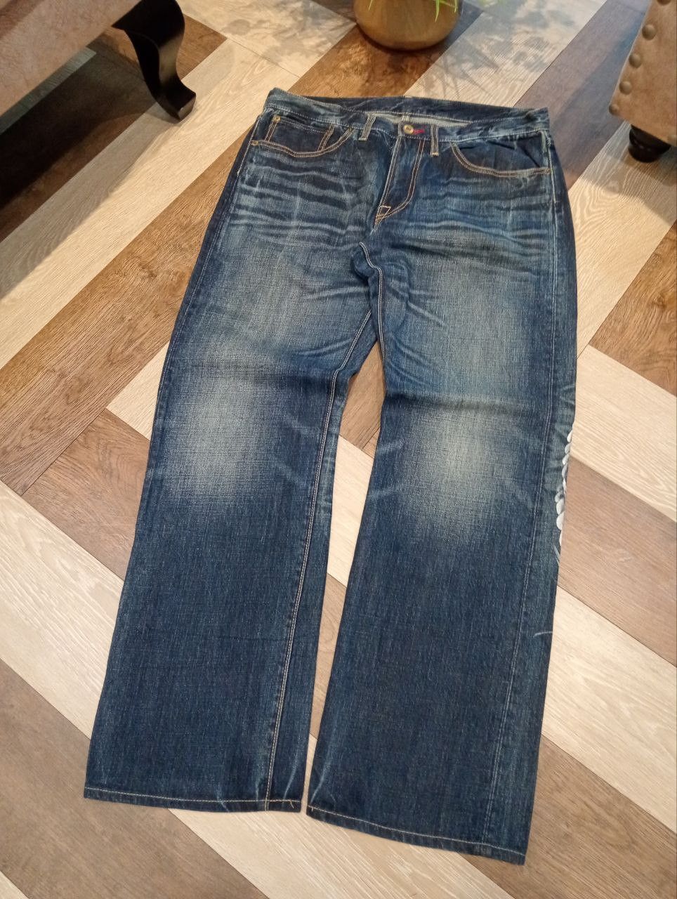Eternal ETERNAL JAPAN DRAGON BLUE DENIM SUKAJAN PANTS Size US 34 / EU 50 - 2 Thumbnail